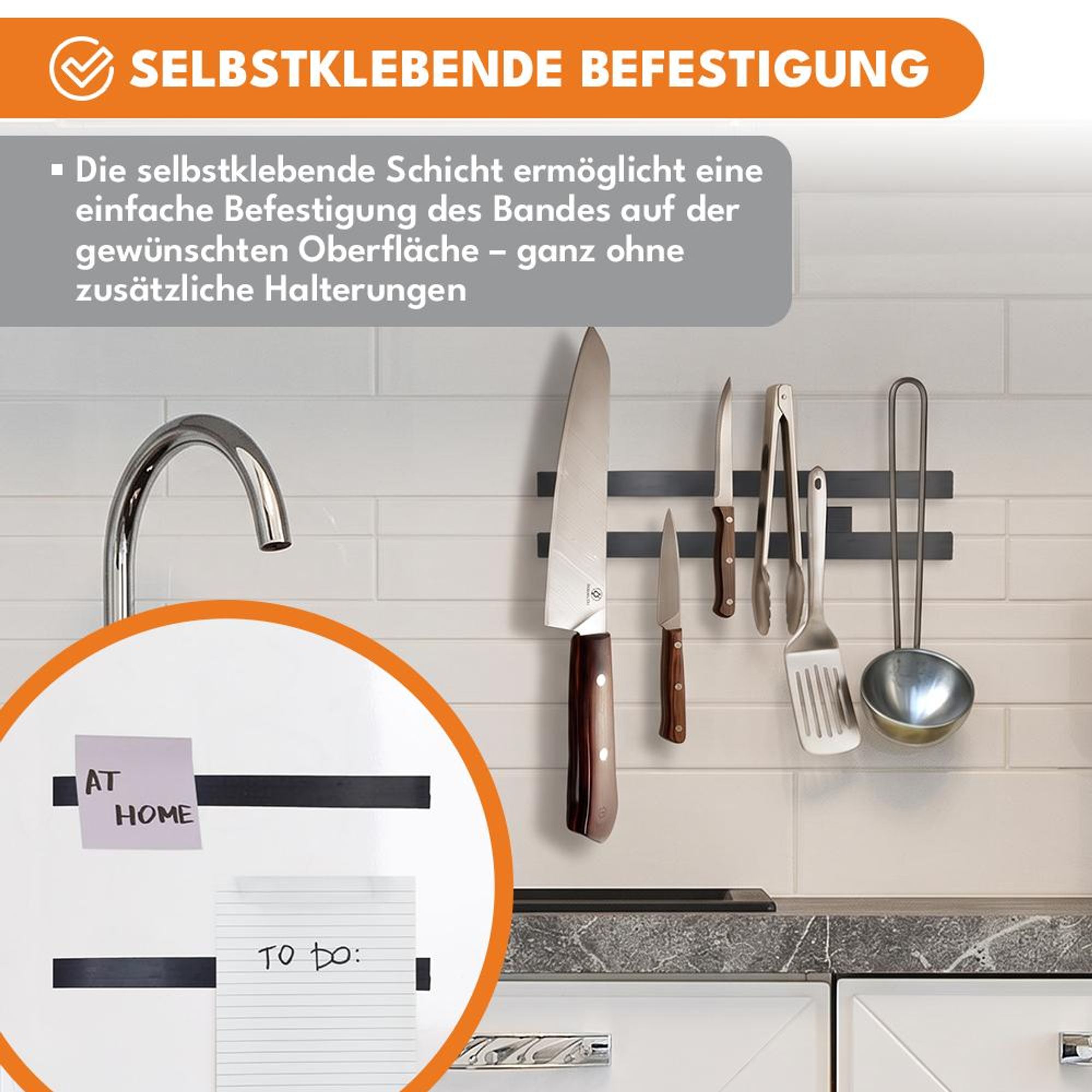 KRUMAD Magnetband Selbstklebend, Magnetstreifen, Magnetisches Klebeband, Zuschneidbar für Haushalt, Küche & Werkstatt