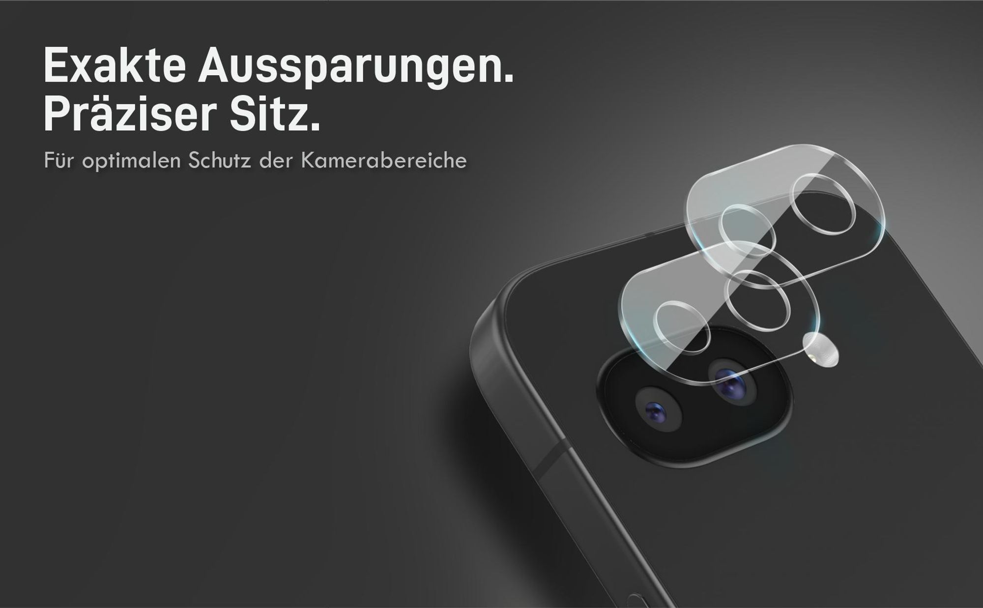 Viererpack Kamera und Displaygläser - Resistent gegen Fingerabdrücke