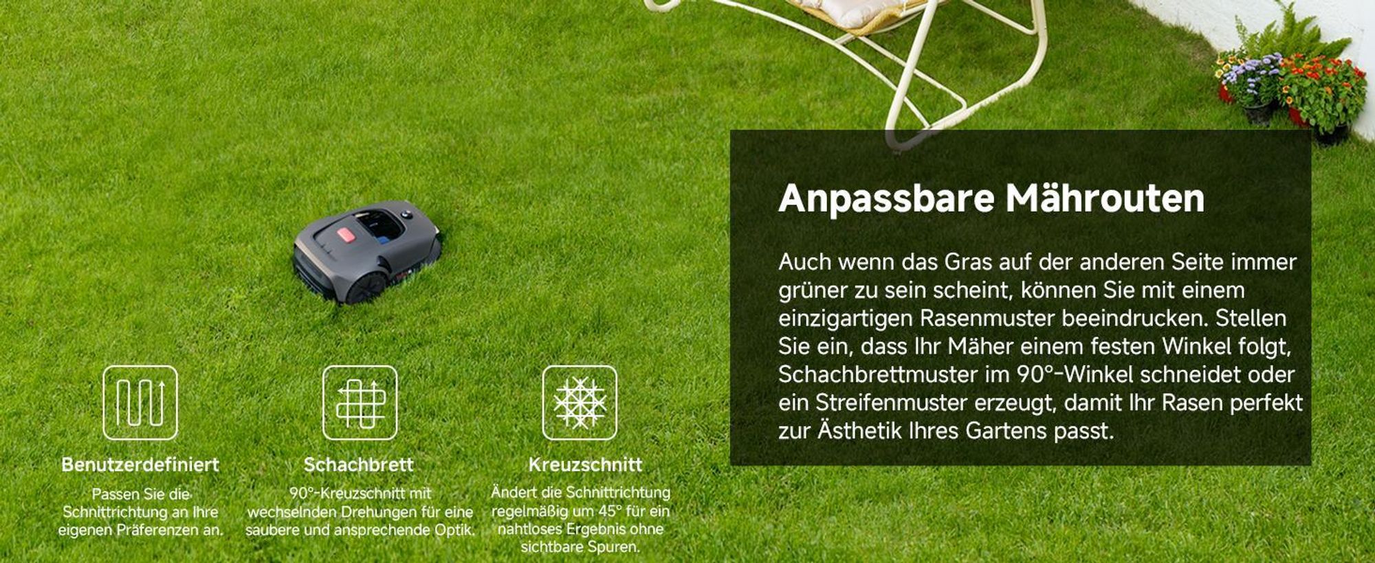MOVA 600 Kit Kabelloser Mähroboter mit UltraView™ 3D LiDAR, 81 Ersatzklingen, Automatische Navigation, bis 600 m² Rasenfläche