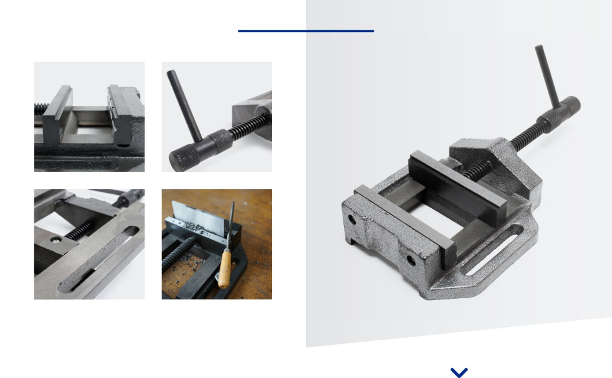 Wiltec Maschinenschraubstock 150 mm Backenbreite, Schraubstock für Werkstatt, Bohrmaschinenschraubstock als Spannwerkzeug