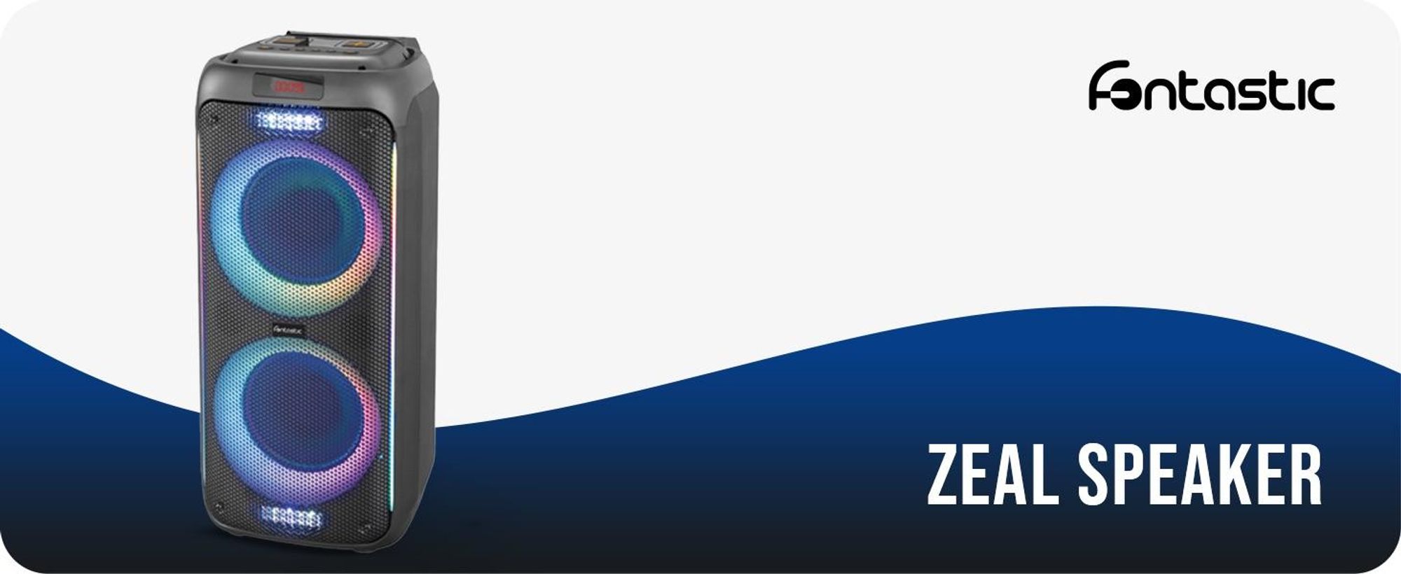 Fontastic Karaoke Bluetooth Lautsprecher mit LED und Rollen zum transportieren ohne Probleme