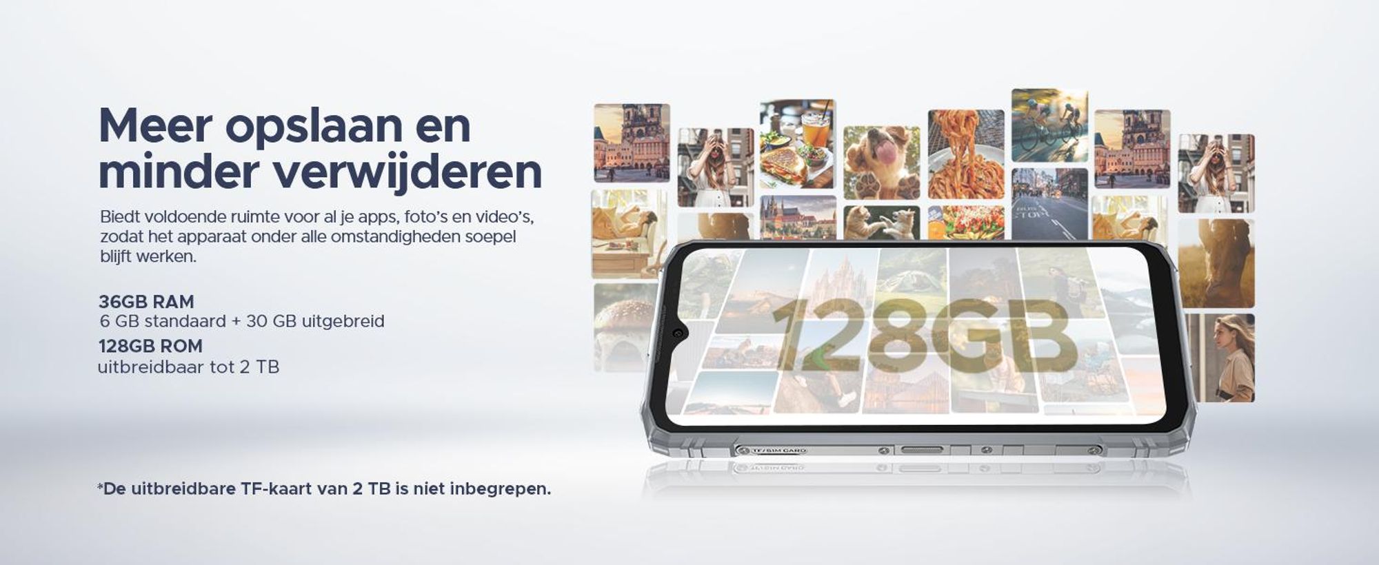 DOOGEE Blade10 Ultra Energy: Robuuste outdoor smartphone, Android 16, IP68/IP69K, 6,56" scherm met 90Hz, 6150mAh batterij, 36+128GB opslag, 64MP camera, NFC, vingerafdruksensor, zonder abonnement