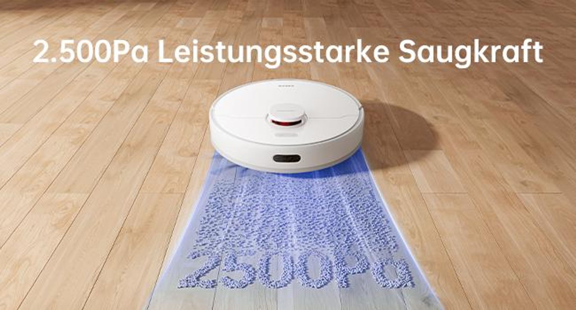 Dreame F9 Pro 2in1 Roboter Saugroboter mit LDS-Navigation,2500Pa Saugkraft,Kartenzeichnung,für Tierhaare/Hartböden/Teppiche,150Min,App-Steuerung,Weiß
