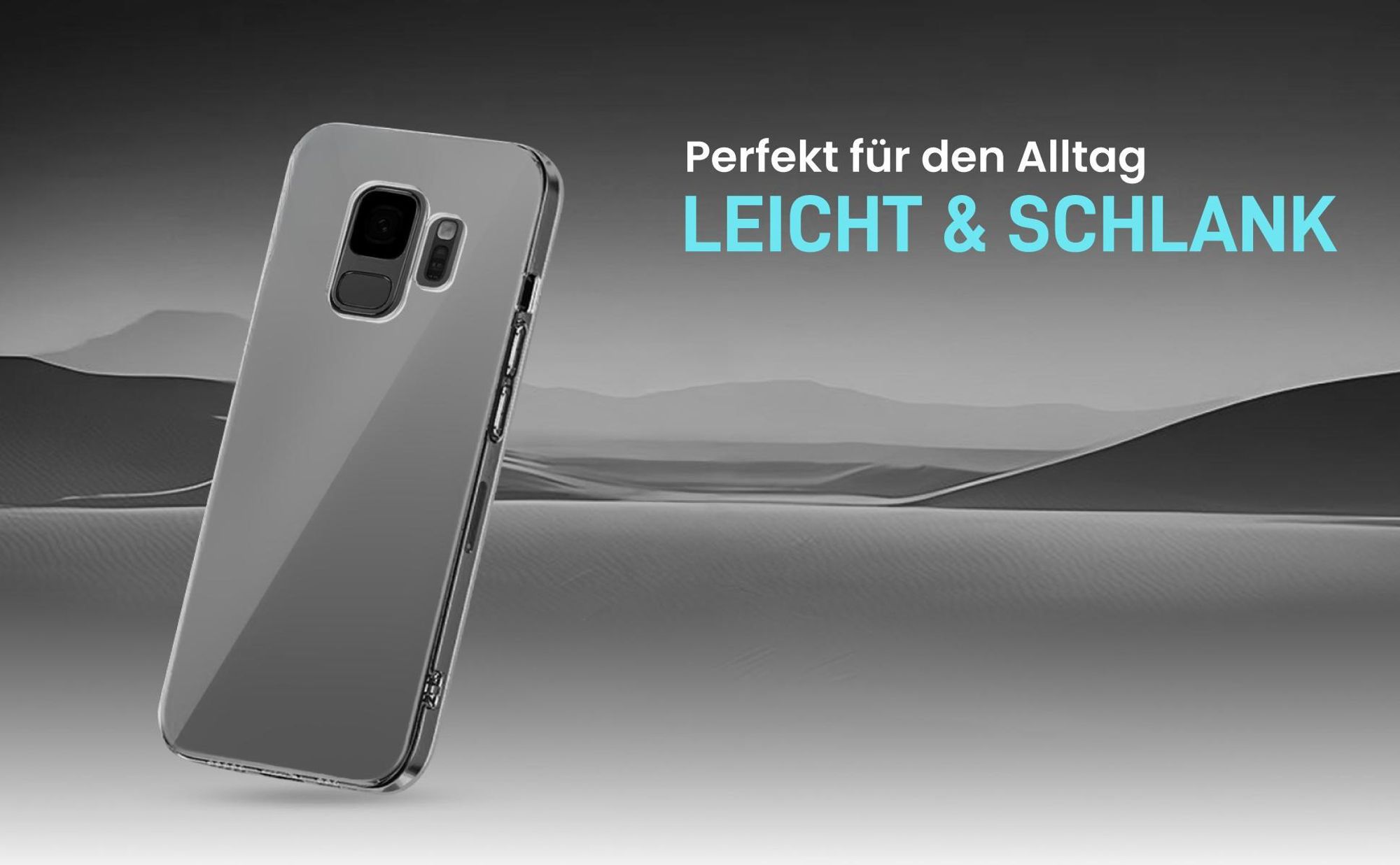 Hochtransparente Hülle für einen schlichten Look kompatibel mit Samsung Galaxy S9