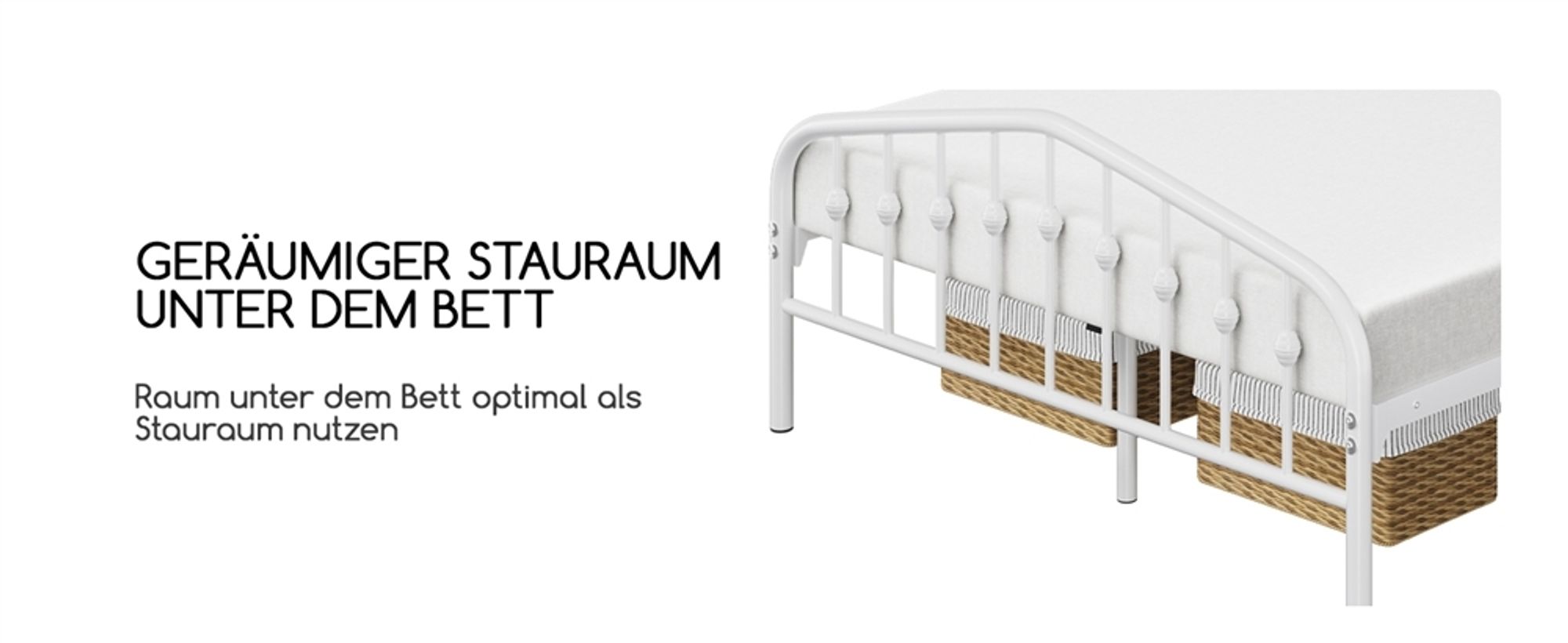 Bett mit Stauraum
