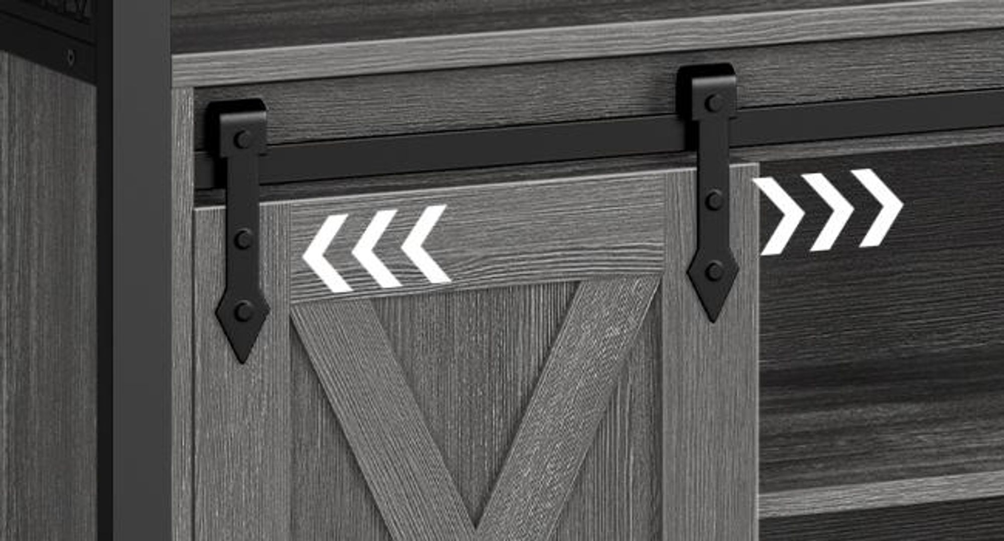VASAGLE Sideboard Küchenschrank, mit 2 Schiebetüren, verstellbare Ablagen