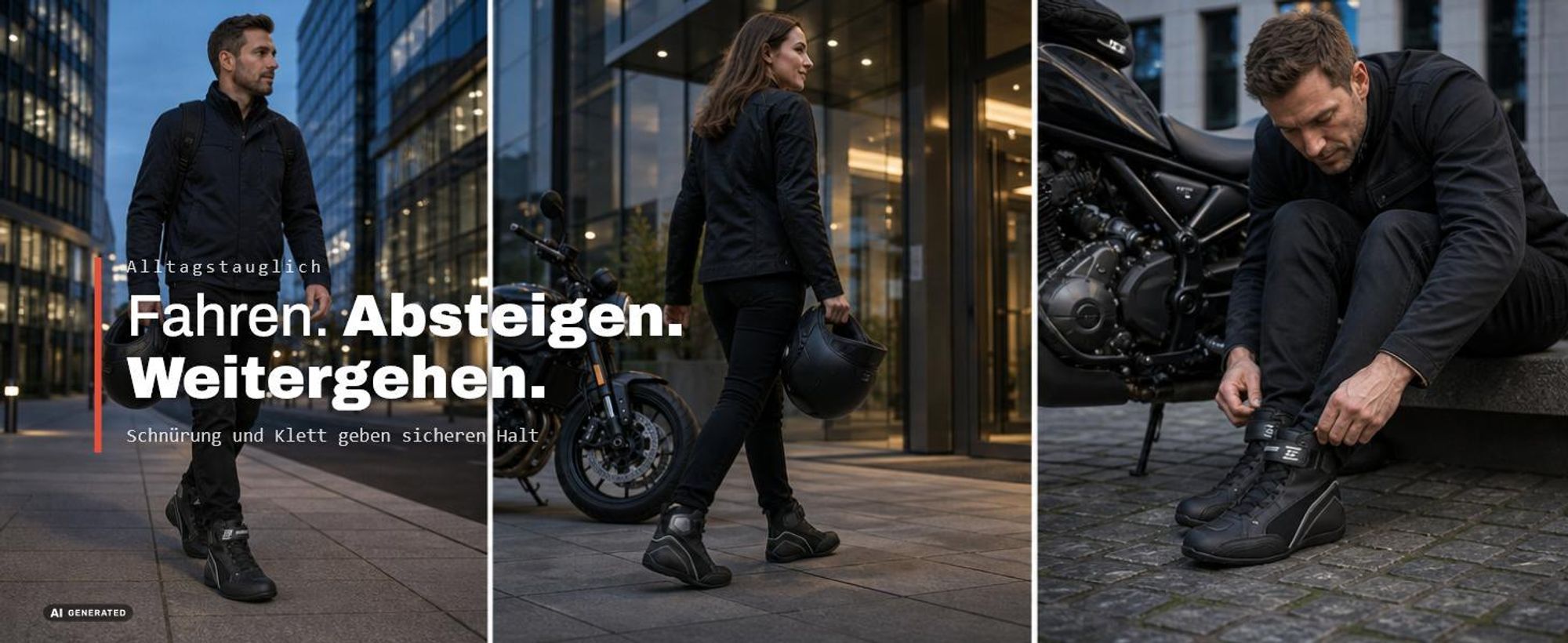 Bogotto City Limit Motorradschuhe, schwarz, 43