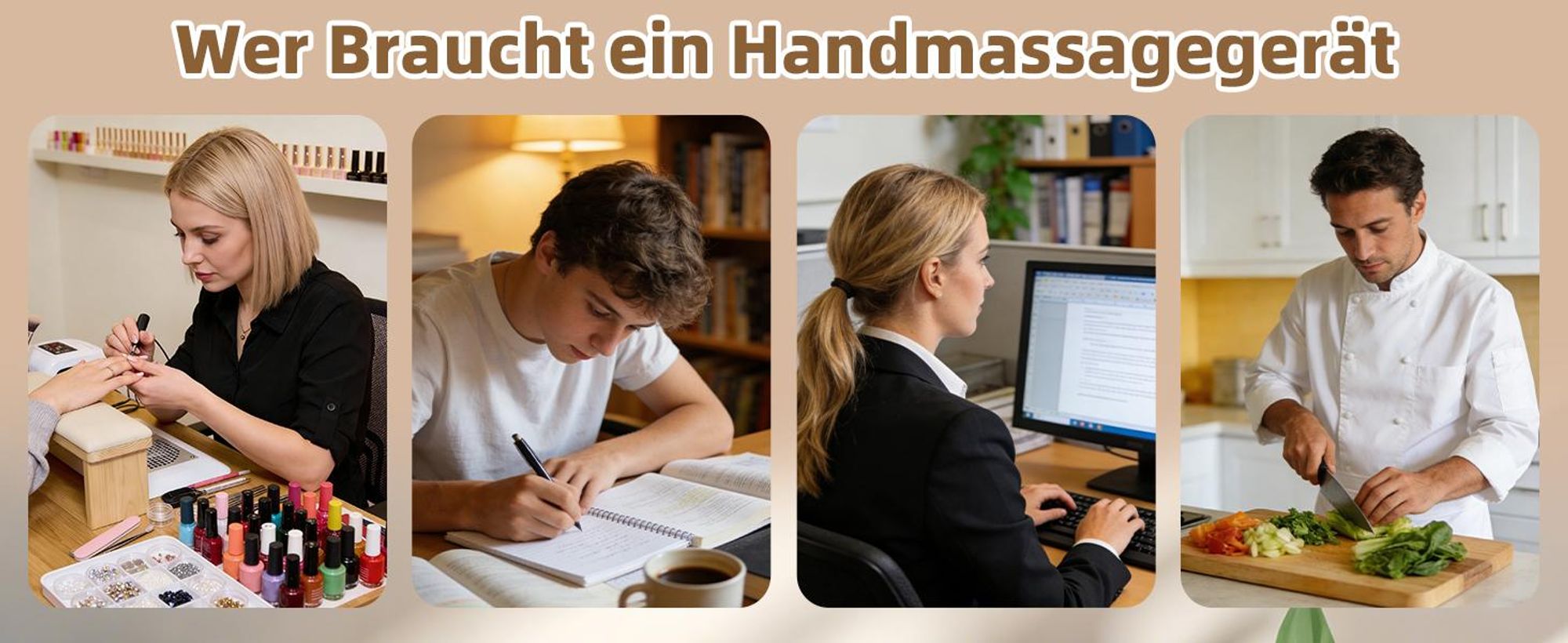 Elektrisches Handmassagegerät kabellos | Hand-Massagegerät mit Wärme gegen Arthritis & Schmerzen - Perfektes Geschenk für Damen & Herren