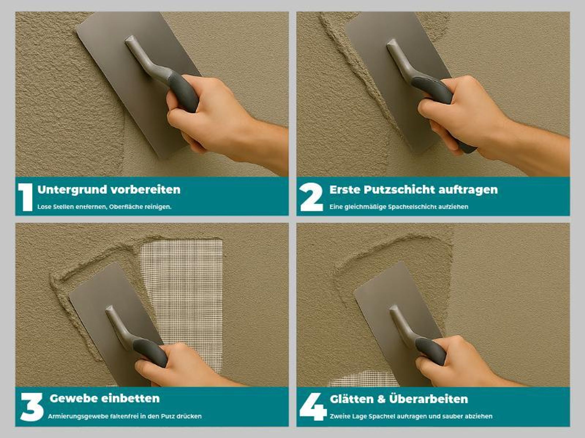Armierungsgewebe 165 g/m² Glasfaser Putzgewebe für Innen & Außen – 3 × 50 m (150 m²)