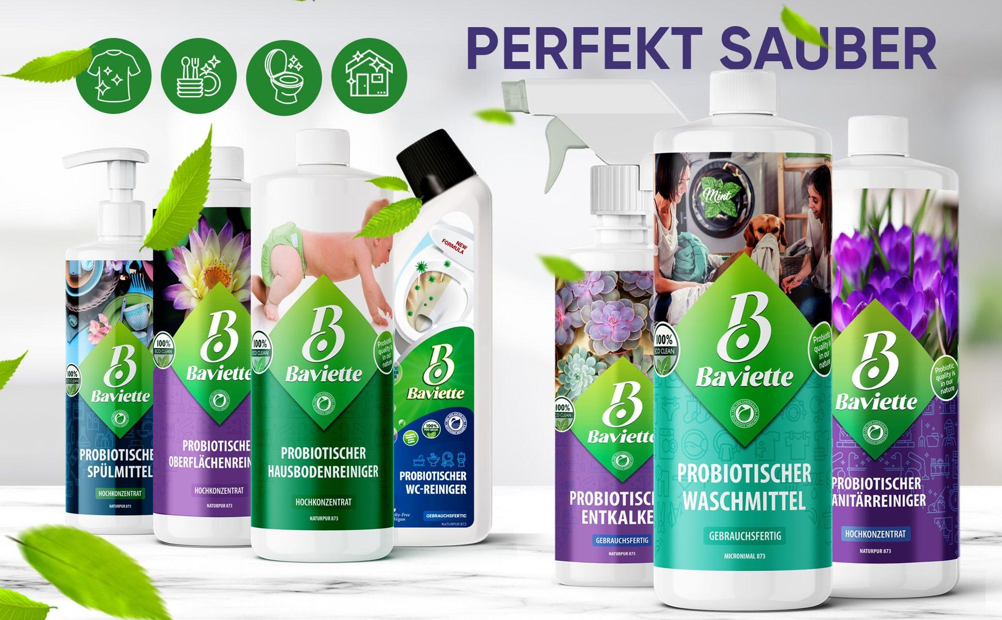 Baviette Naturpur Bodenreiniger 500 ml – schonende Reinigung für Familienhaushalte, Laminat, Parkett, PVC & Vinyl