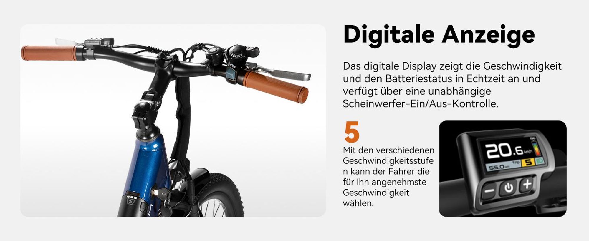 Hiland 26 Zoll 7-Gang 250W Elektrofahrrad für Männer und Frauen, Elektrisches Citybike mit 36V 7,8Ah Akku, Mit Frontlicht, Weiß