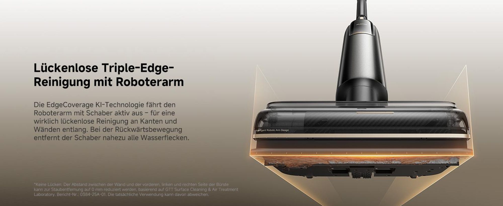 MOVA M50 Ultra Nass- und Trockensauger 22000Pa EdgeCoverage™ KI, 180°-Design, klappbarer Griff, 100°C Bürstenreinigung