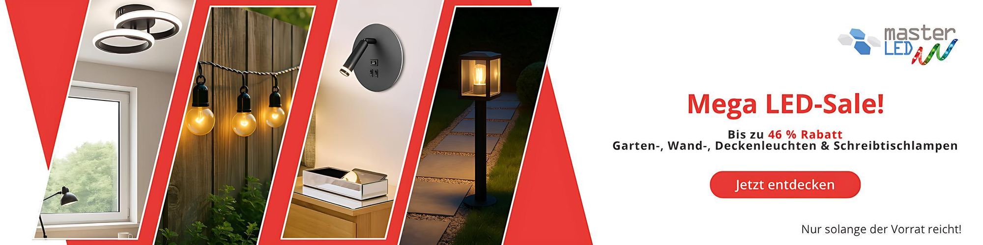 MasterLED LED Spiegelleuchte 60cm Schwarz 8W IP44 3-in-1 Montage Neutralweiß
