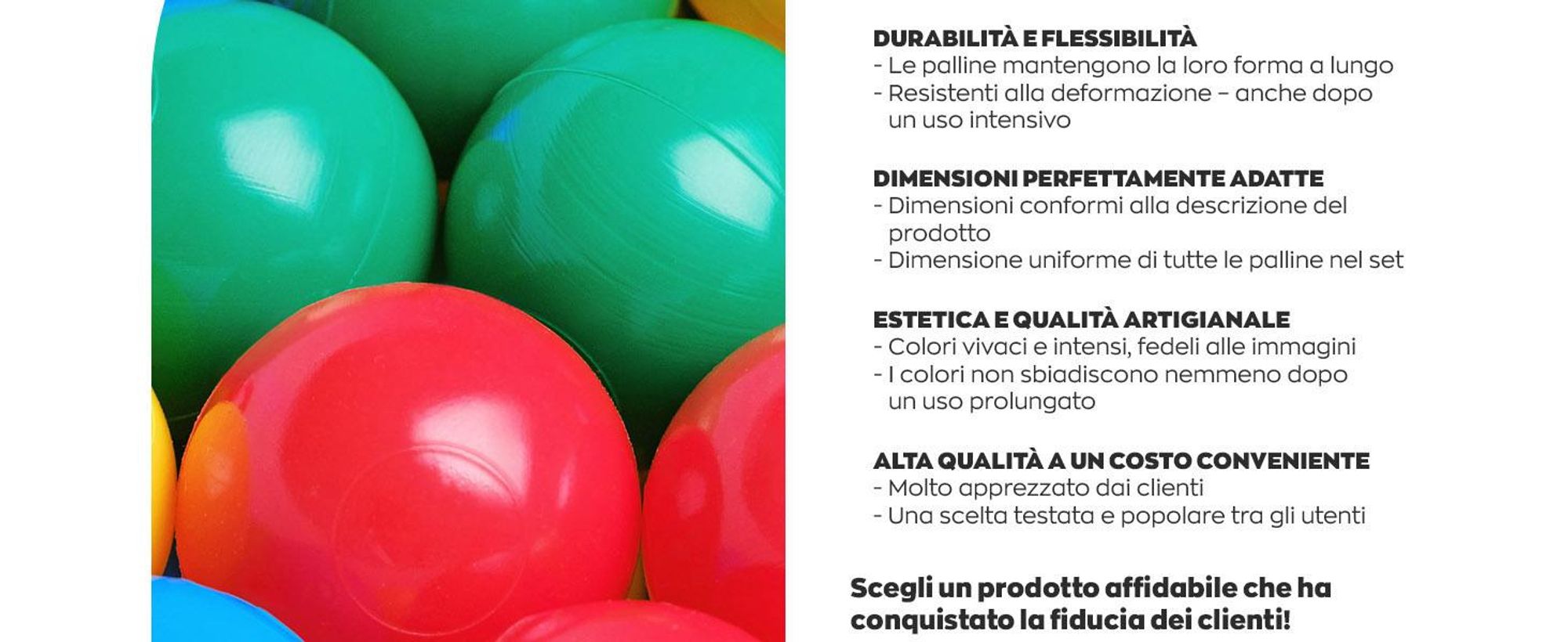 MISIOO Palline per il bagno - Palline da bagno multicolori - Palline Ø 6 cm - Palline in plastica 100% LDPE - Giocattolo per bambini - 100 pezzi - Mix