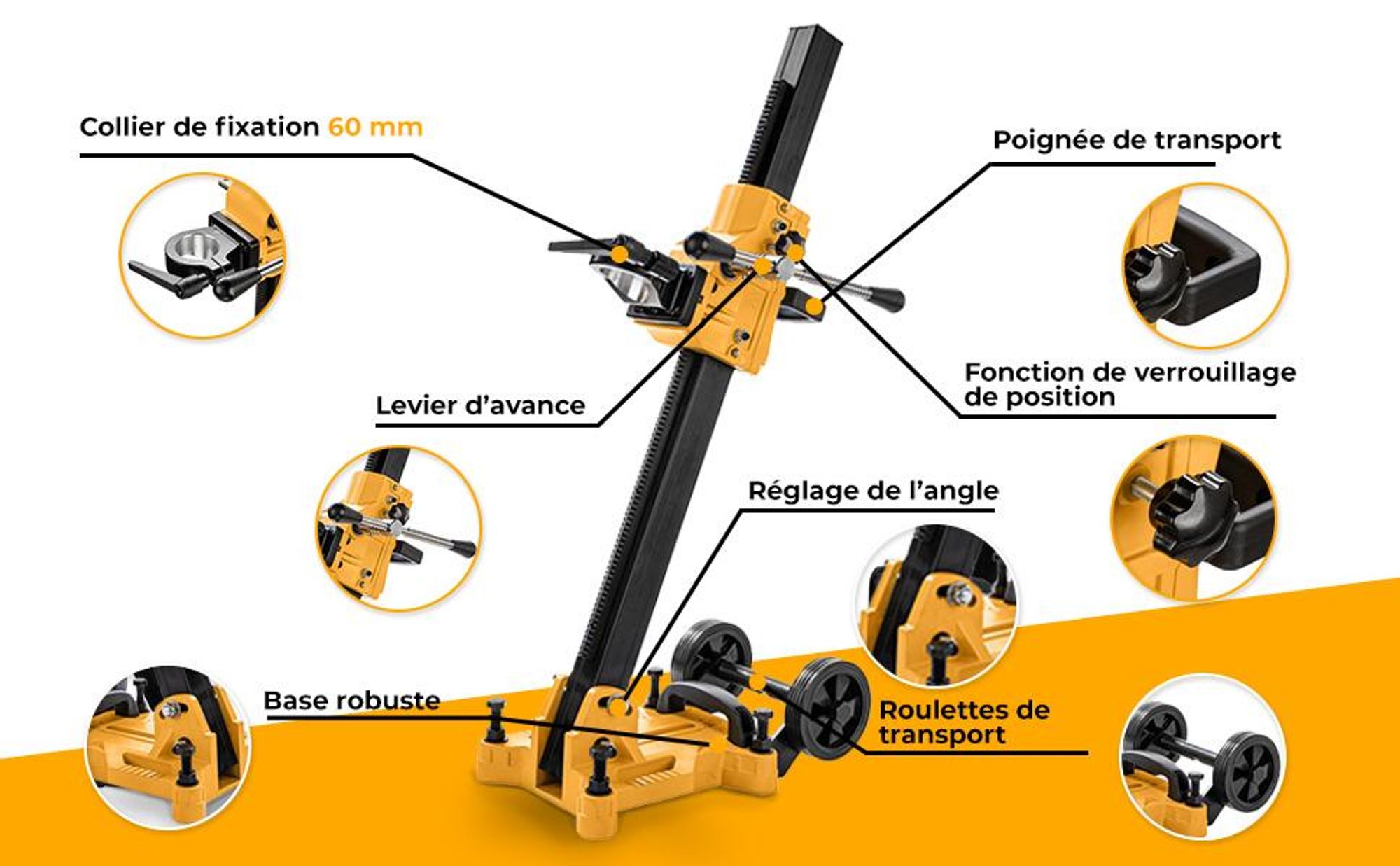 Support pour moteur de forage WT45S