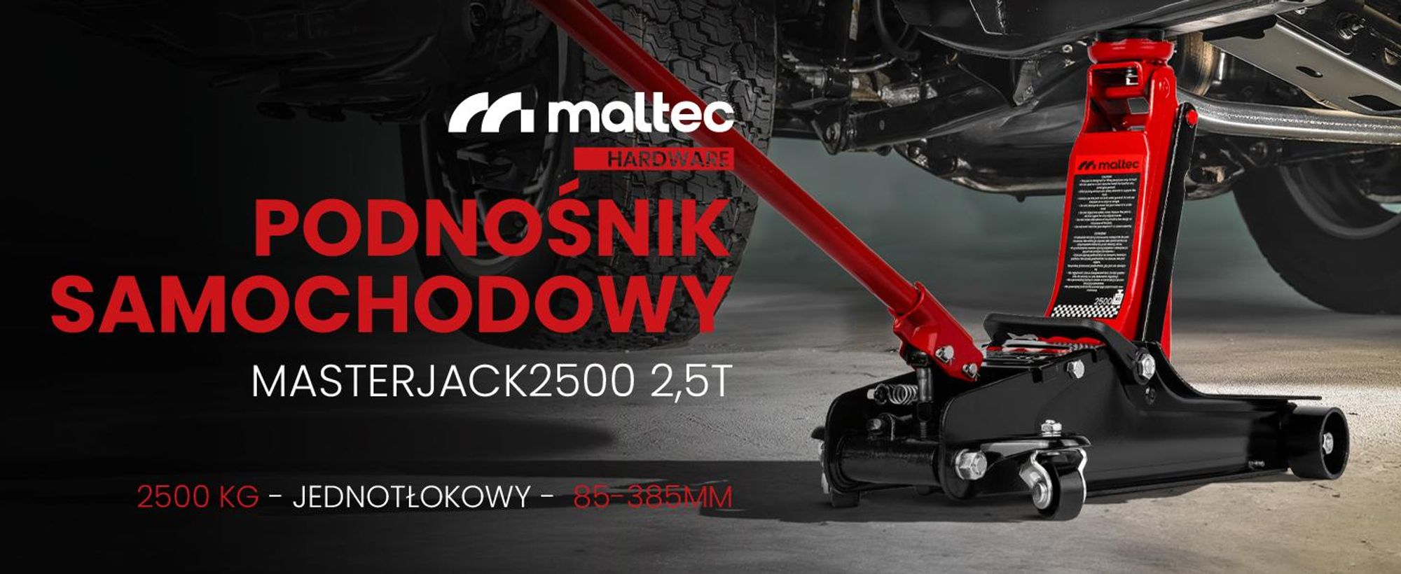 Podnośnik samochodowy jednotłokowy do 2500kg