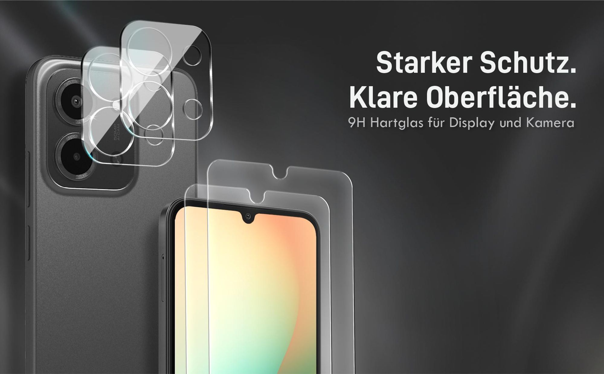 Kamera + Display Glas Set für Xiaomi Redmi 15C kompatibel mit allen gängigen Hüllen