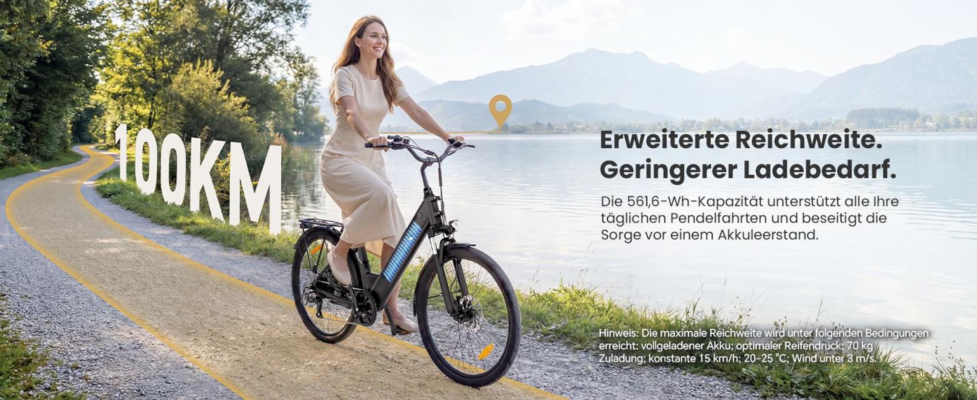 Touroll J2 ST Pro E-Bike Tiefeinsteiger mit 250W Motor, 100km Reichweite, Hydraulikbremsen, Shimano 7-Gang