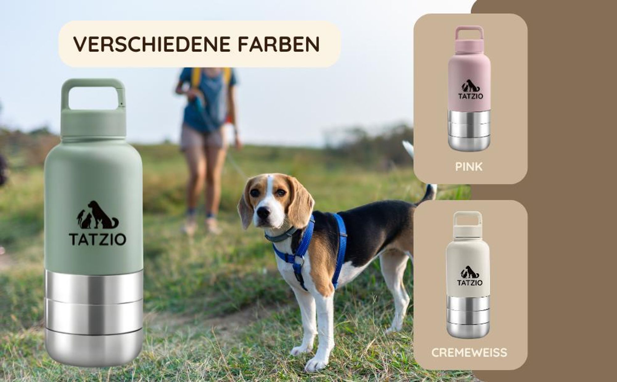 TATZIO Reiseflasche verschiedene Farben
