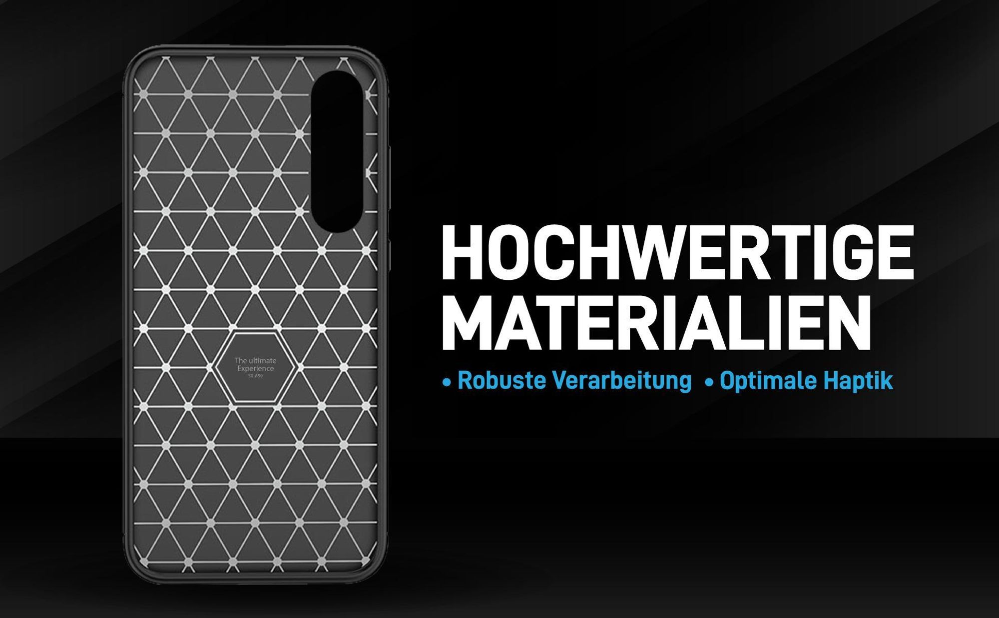 Handyhülle für das Samsung Galaxy A50 im Carbon Look
