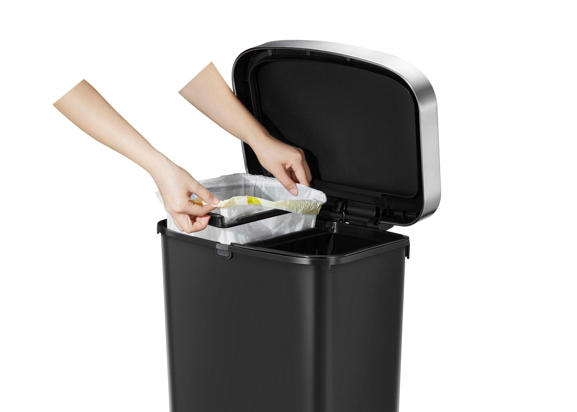 EKO - Hana 1 Treteimer 2x25 Liter - Plastic - Schwarz