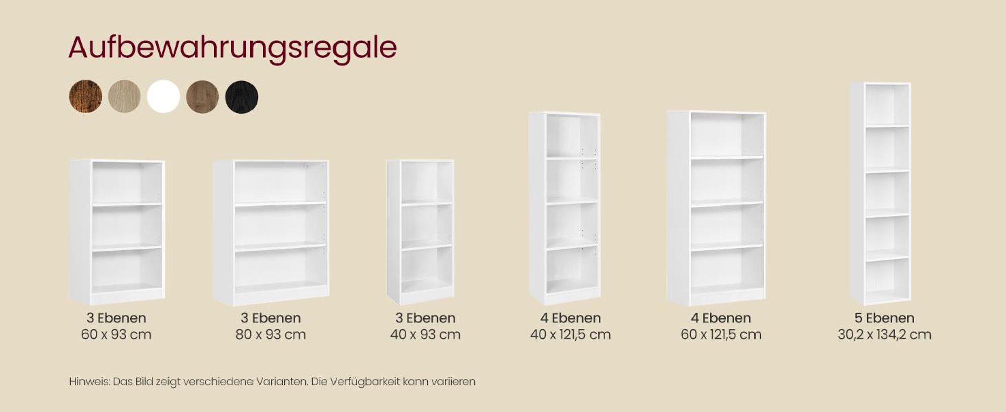 VASAGLE Bücherregal, 5-stöckiges Regal, offenes Aufbewahrungsregal, Standregal, 24 x 30,2 x 134,2 cm, für Wohnzimmer