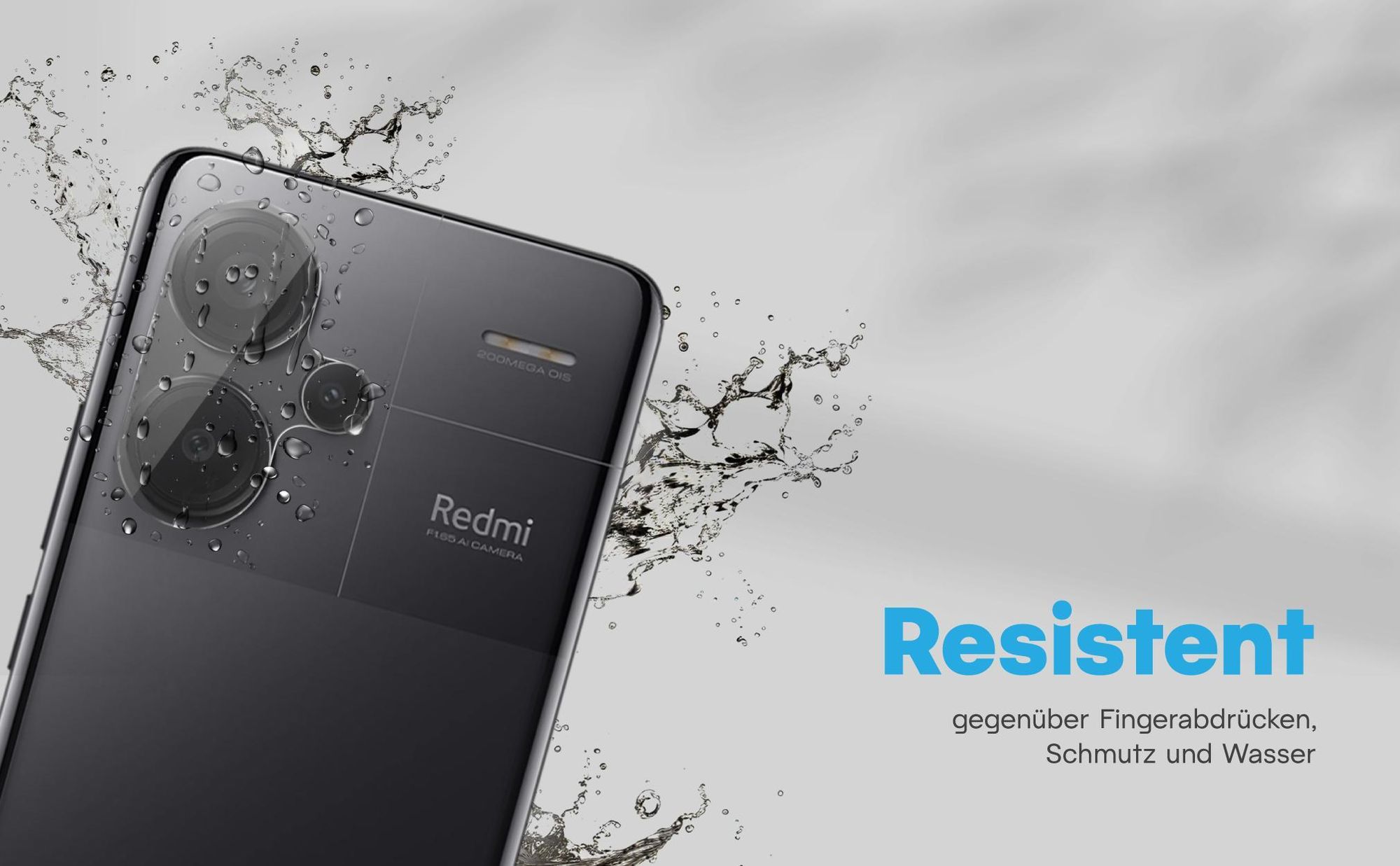 Zweierpack Kameragläser für Xiaomi Redmi Note 13 Pro+ 5G - Resistent gegen Fingerabdrücke