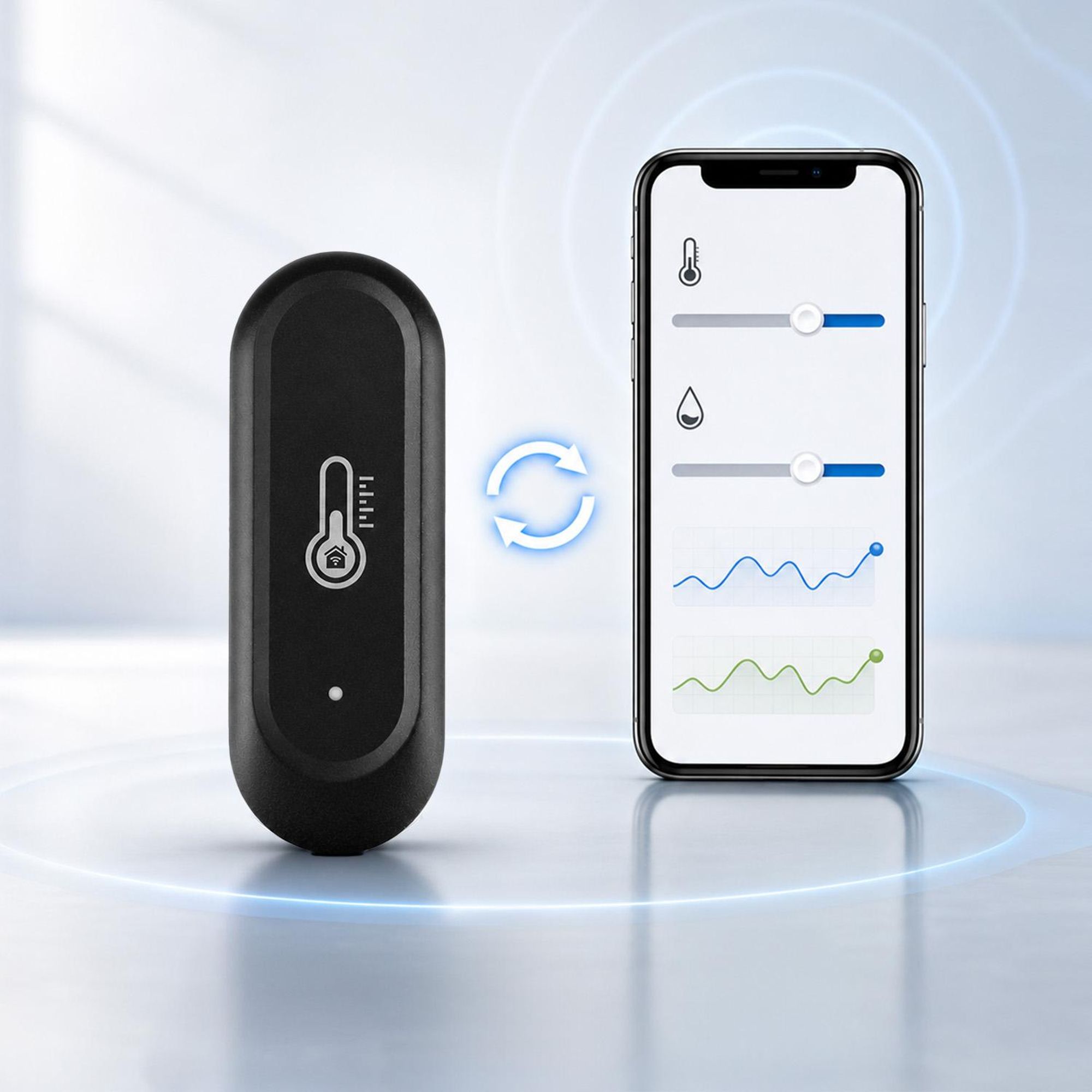 2x GreenBlue WLAN-Außensensor für Temperatur und Luftfeuchtigkeit Android/iOS 3,0 V DC LR03x2 IP65 GB741