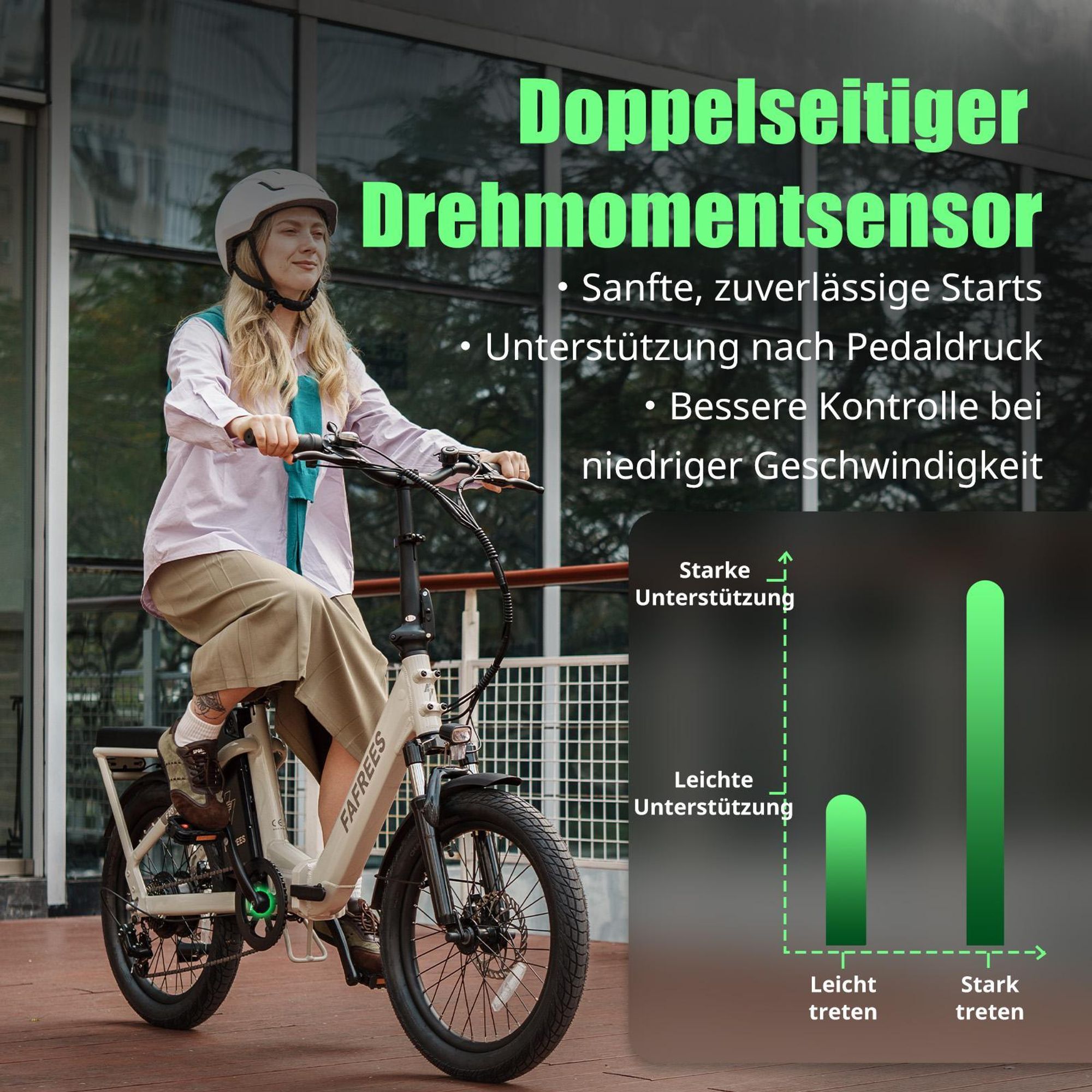 FAFREES F20 Flex Elektrofahrrad, 250-W-Motor, 36-V-20-Ah-Akku, Reichweite 75–100 km, mechanische Scheibenbremsen – Gunmetal