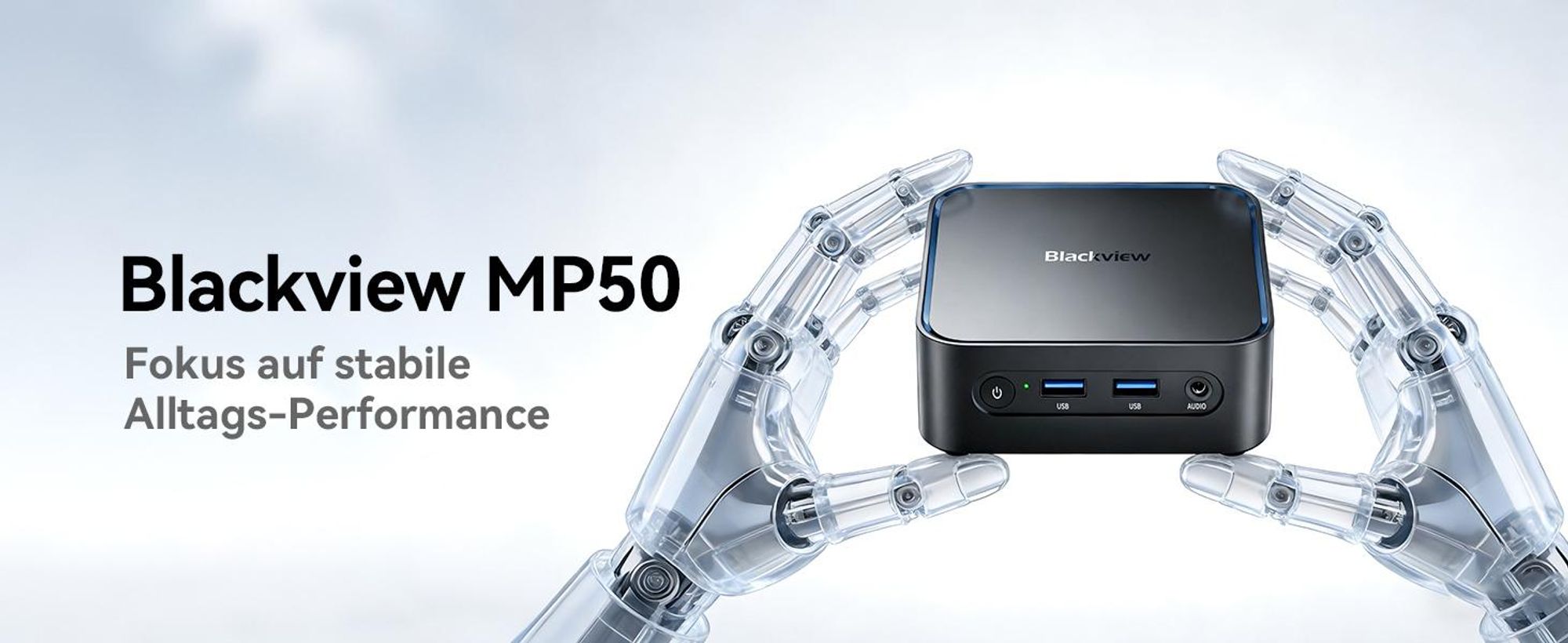 Blackview MP50 Mini-PC AMD Ryzen 5 3500U/16GB DDR4/512GB M.2 SSD, 15W Ultra-Low Power/≤30dB Ultra-Quiet, Windows 11 Pro 0.33L