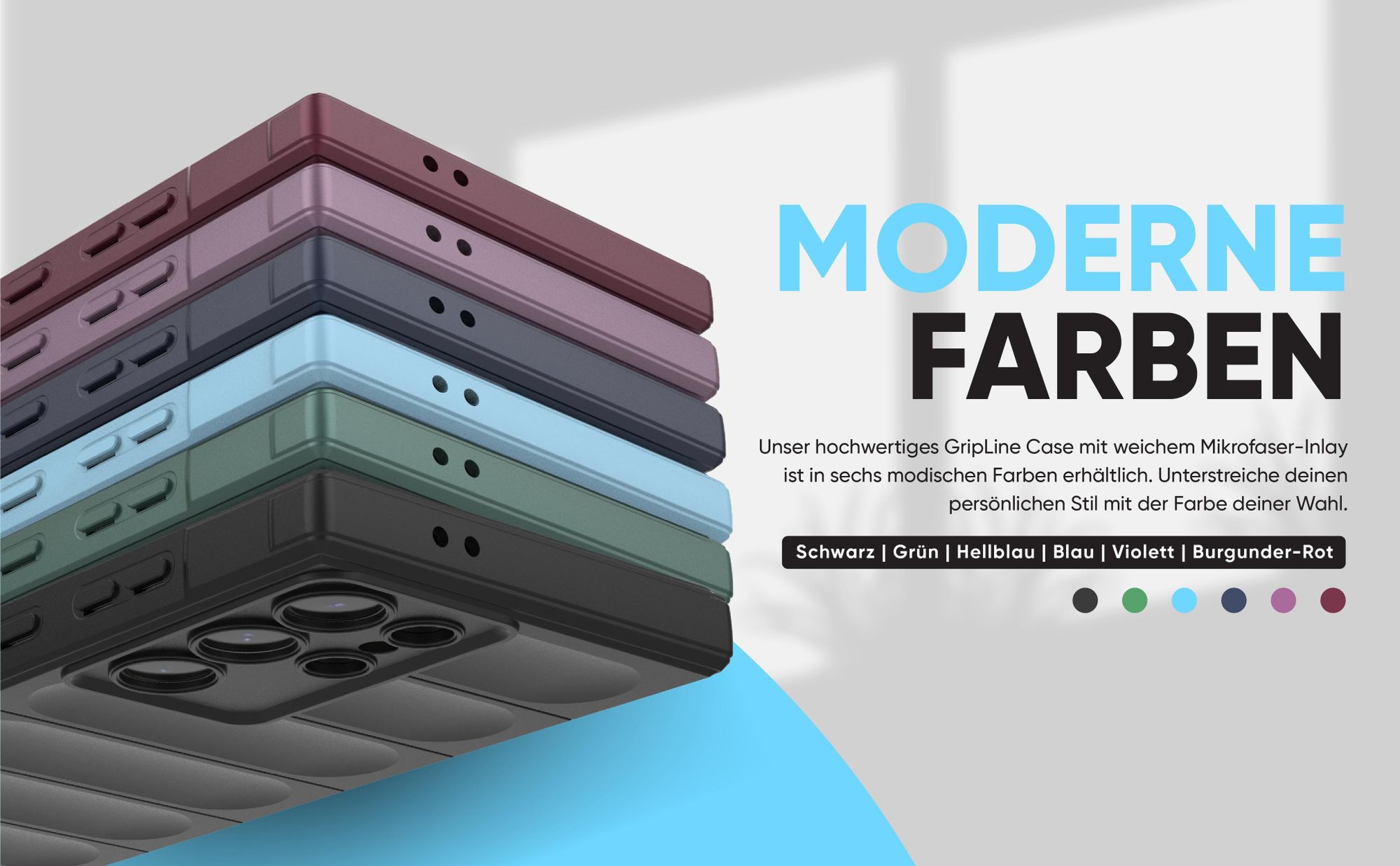 Handyhülle für das Samsung Galaxy S22 Ultra - verschiedene Farben und modernes Design