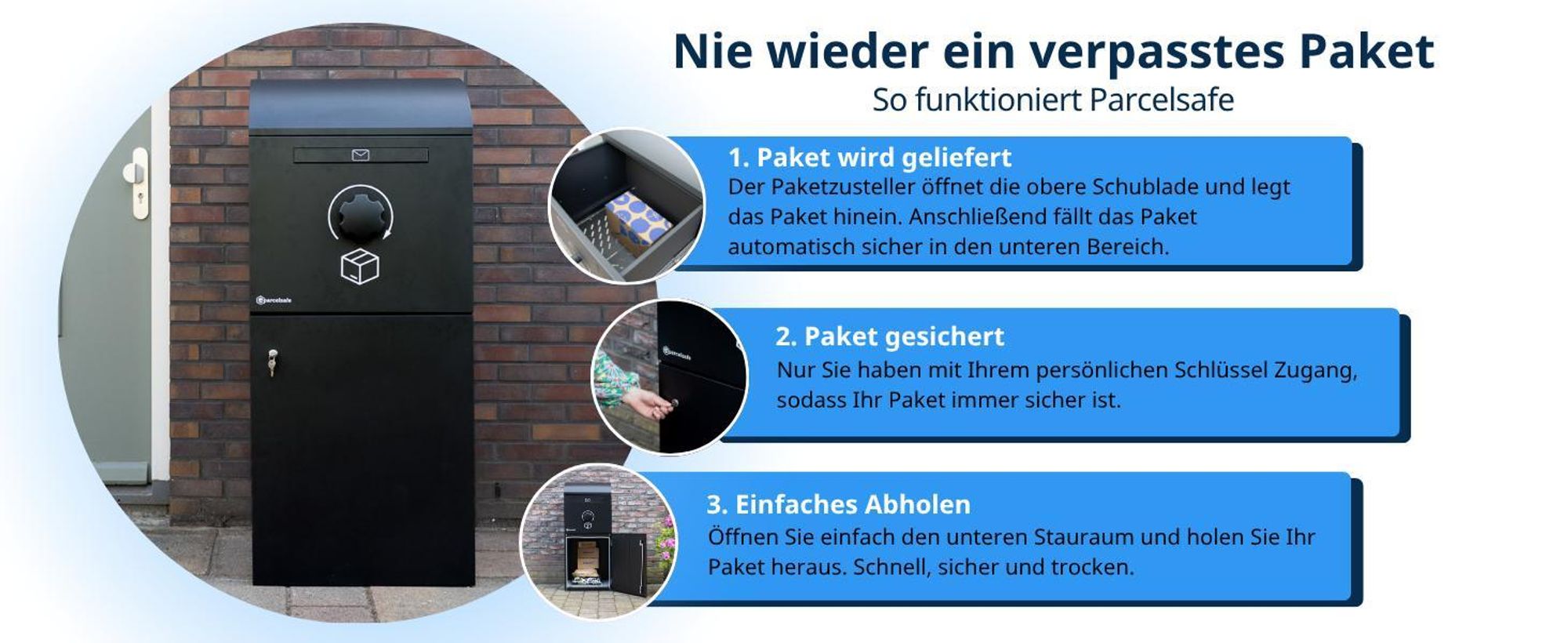 Parcelsafe XL Paketbriefkasten für Pakete und Briefpost