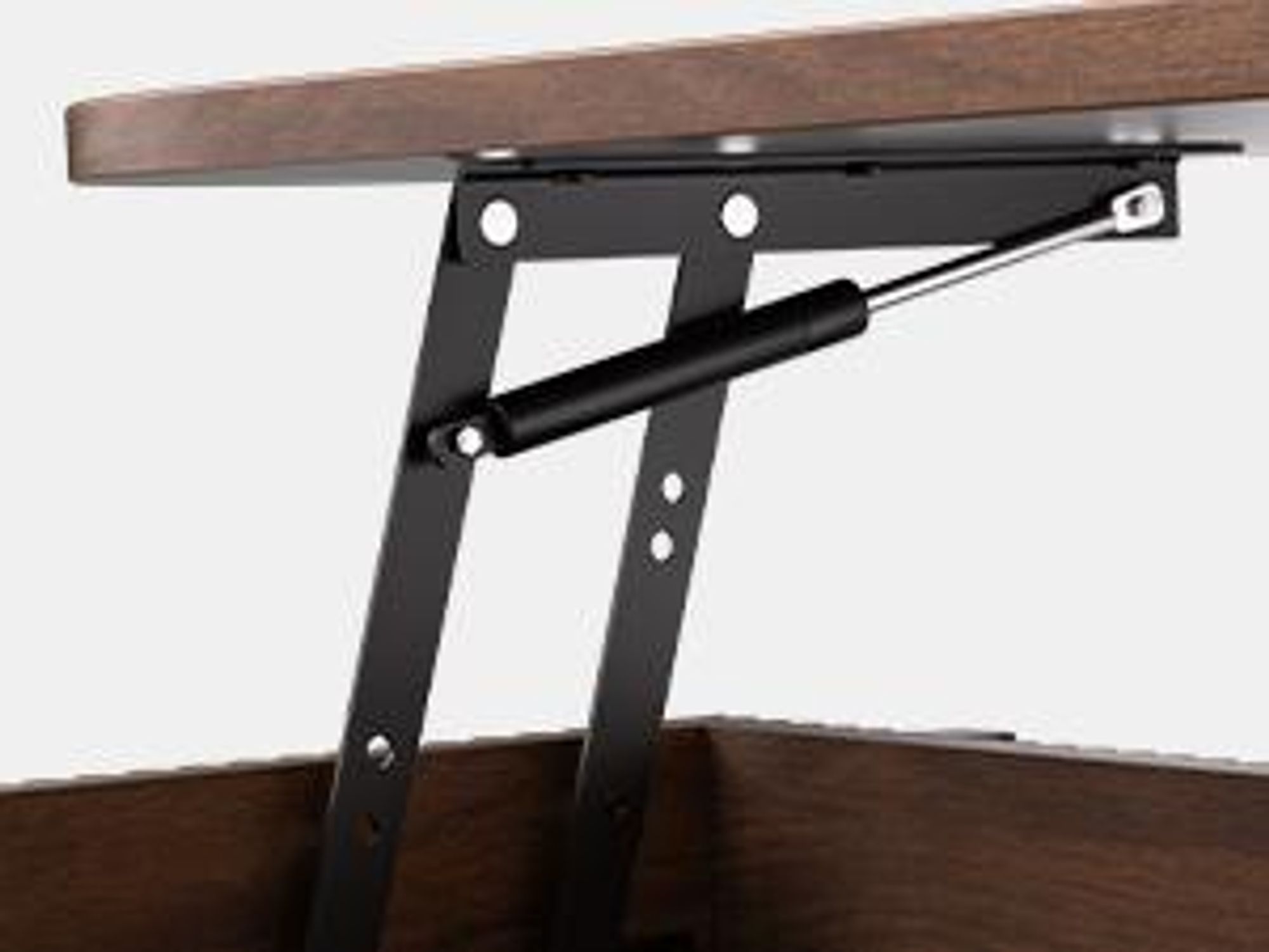 FABATO höhenverstellbare Konstruktion, dreistöckiges Design, versteckter Stauraum und edle Nussbaum-Optik,Moderner ovaler Couchtisch von