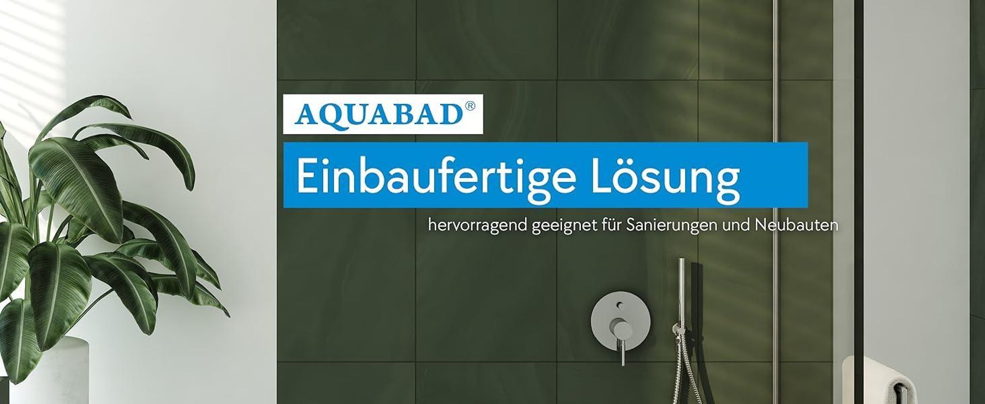 AQUABAD® Duschwanne Ultima LeakProtect® Black Stone 80x120cm Rechteck