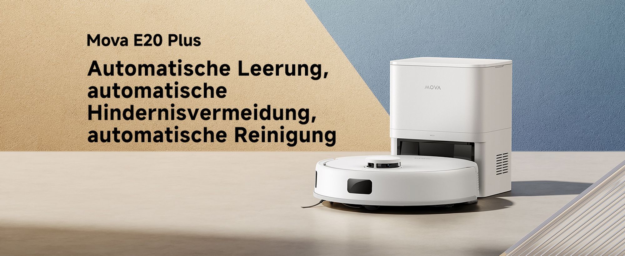 MOVA E20 Plus Saugroboter mit Wischfunktion, 5000 Pa und LDS-Navigation