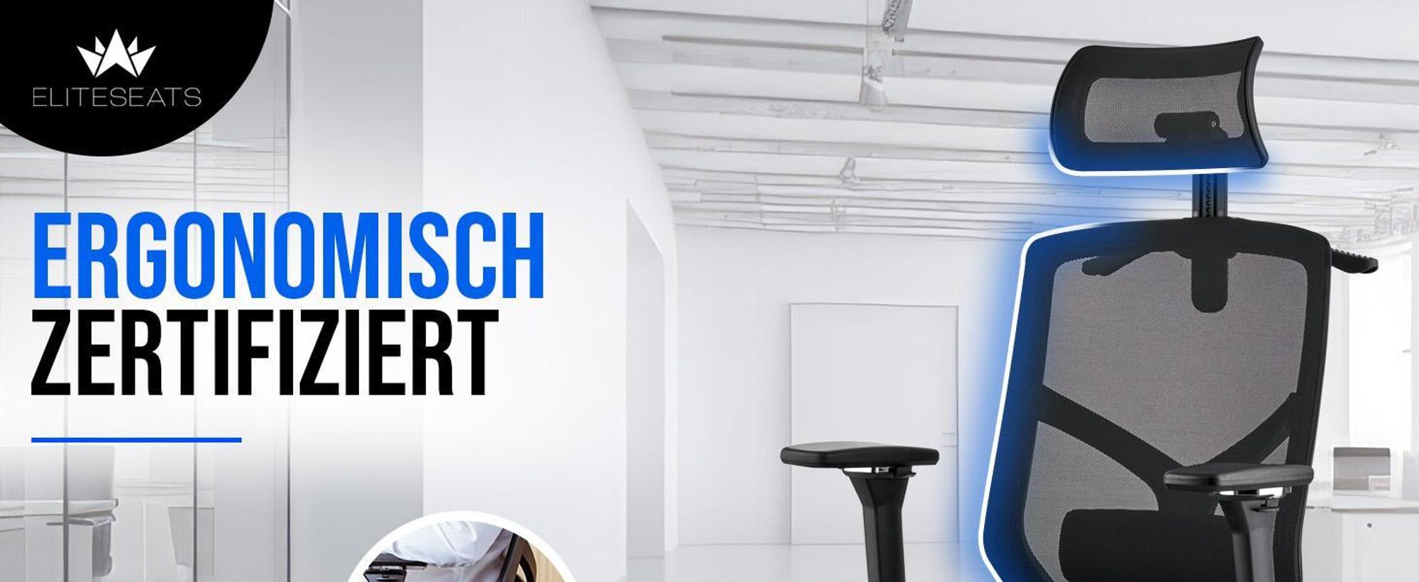 ELITESEATS Bürostuhl Ergonomisch [Kratzerfreie Rollen, Atmungsaktiv] Ergonomischer Schreibtischstuhl | Büro Stuhl 150 kg Belastbar | Computerstuhl