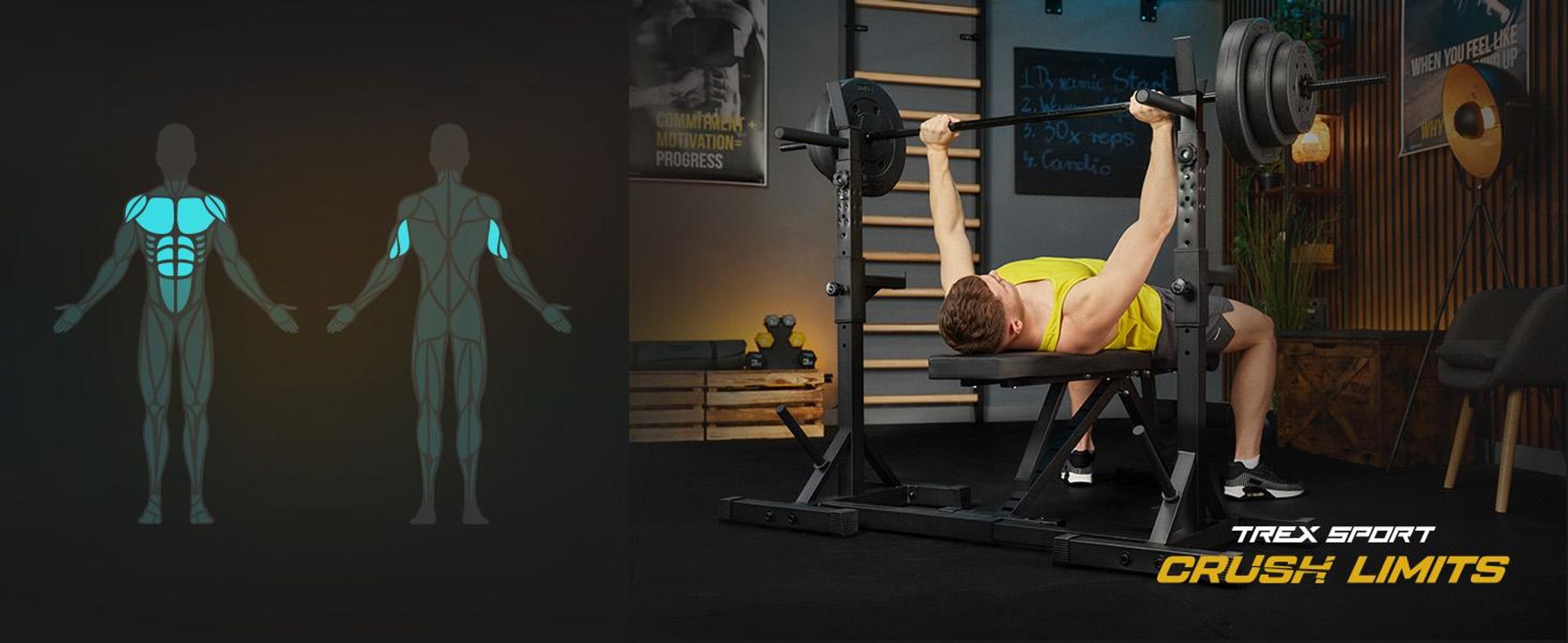 TREX SPORT Hantelständer Squat Rack TX-100S | Langhantelständer mit 12-facher Höhen- & Breitenverstellung | Kniebeugenständer Hantelablage bis 250 kg