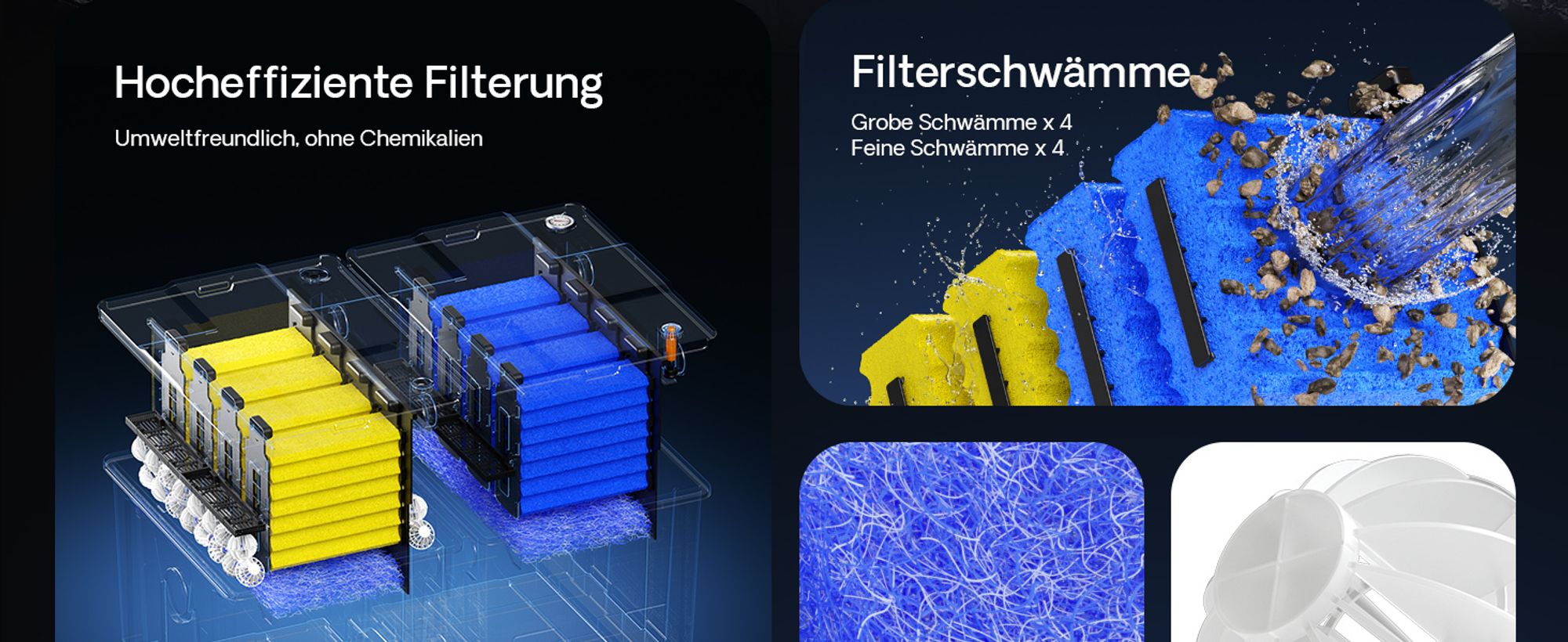 SunSun CBF-350B Teichfilter bis 60000L Teichvolumen max. 10000L/h 2-Kammer Durchlauffilter Modulteichfilter Teich Filter Biofilter