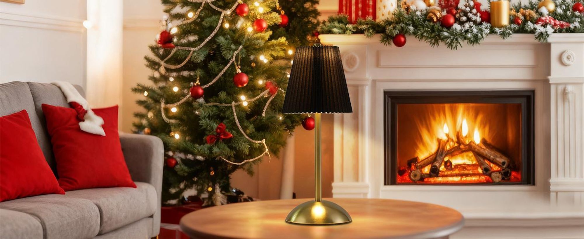 ZMH Lampa Stołowa Bezprzewodowa Lampa Nocna Zestaw 2 Bateryjnych Dotykowych Lamp Stołowych Czarna Ściemnialna 3 Kolorowa Lampa Sypialniana z USB Materiałowa Lampa Wewnętrzna do Jadalni