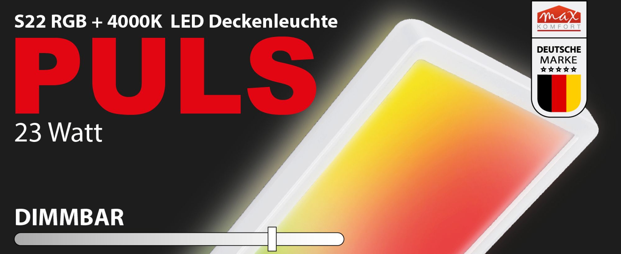 LED Deckenlampe PULS S22 RGB, 3150 lm, 23W