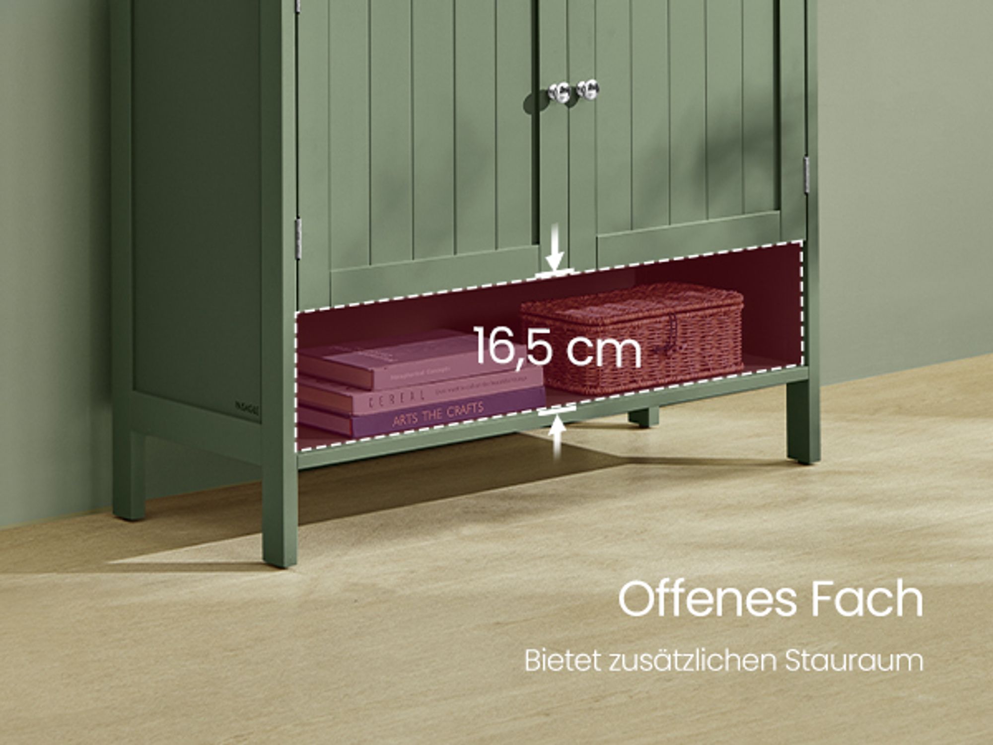 VASAGLE Schuhschrank moderner Landhausstil, mit höhenverstellbaren Ablagen, 35 x 80 x 70 cm