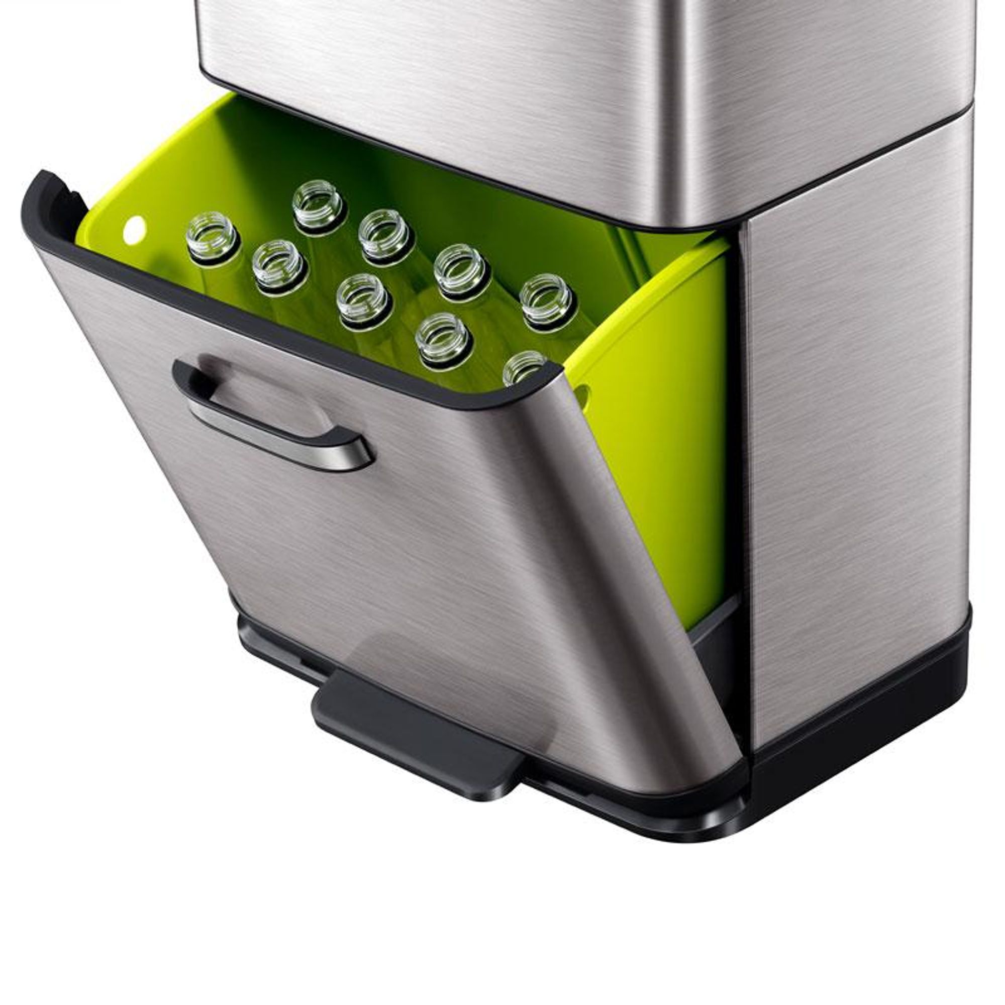EKO - Himalaya Recycler Sensor Bin 35+25 liter - Stainless steel Plastic - Grau, Matt Edelstahl