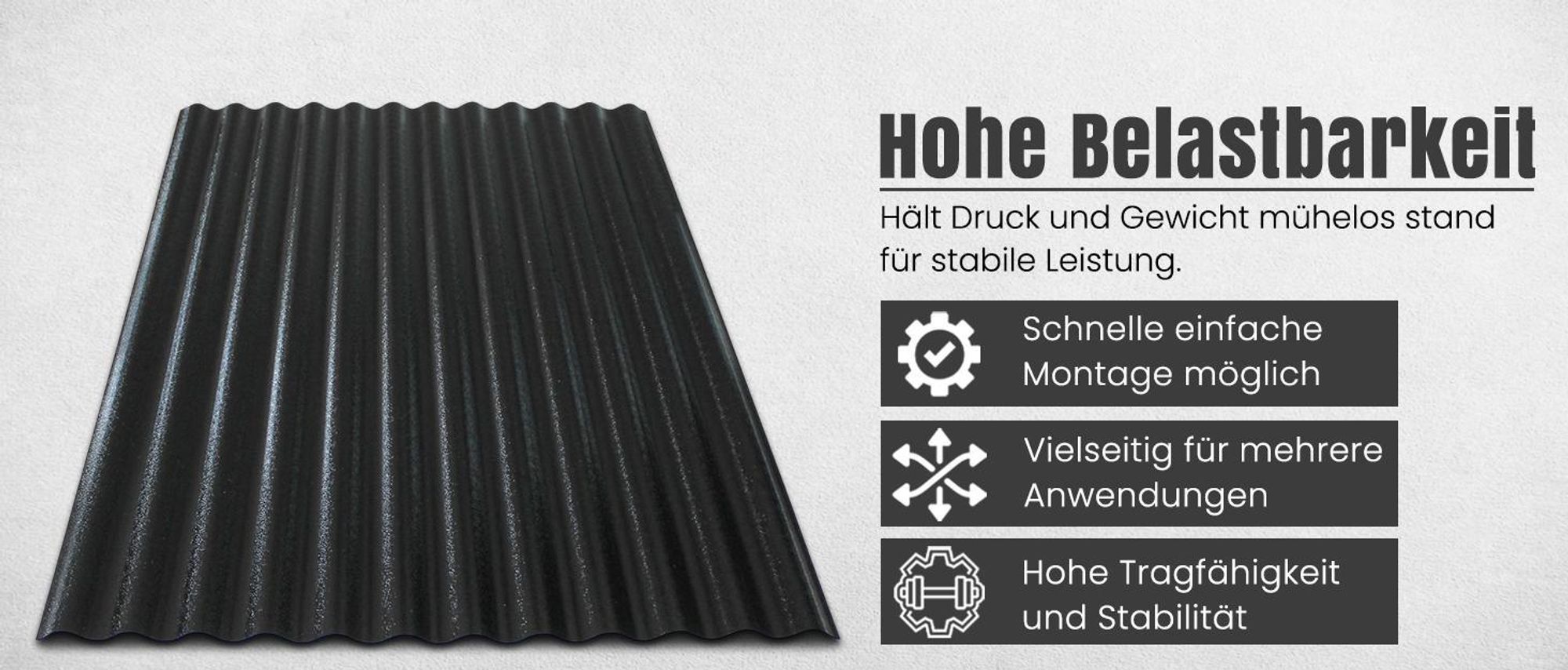 LP Projekt 10-teiliges wellplatten  90 x 117 cm - leicht & robust kunstoff wellplatten | Carport, Garten & Terrasse wetterfeste platten für außen