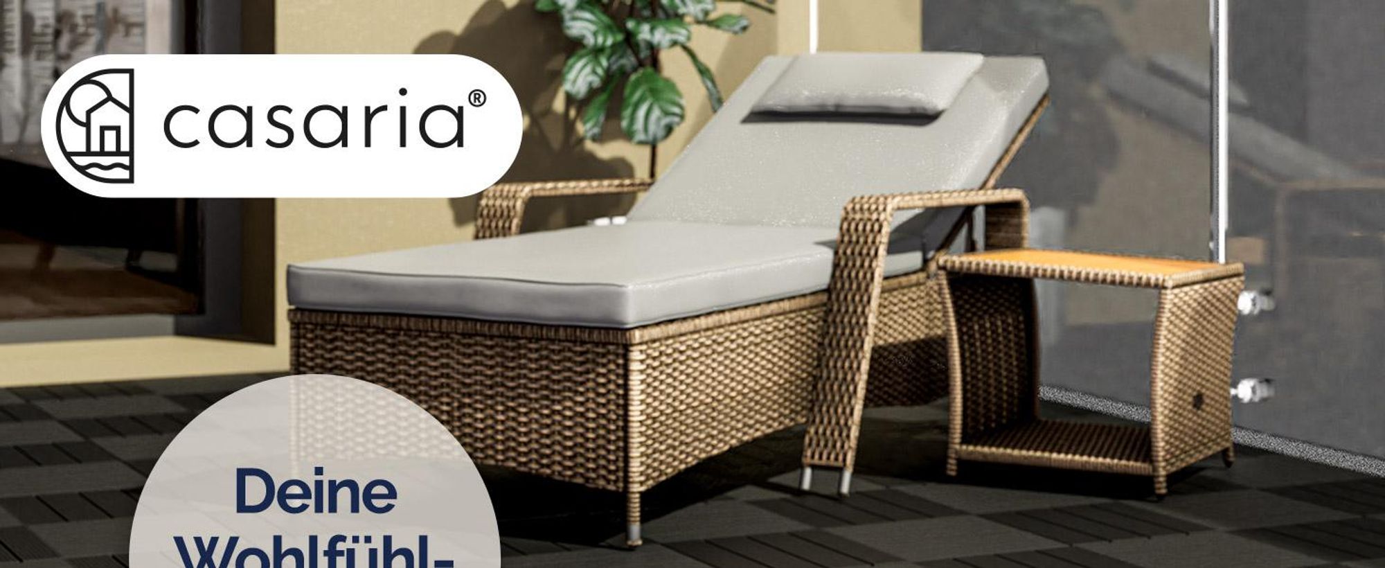 CASARIA WPC Fliesen 30x30 cm 44er Set 4m? Stecksystem Drainage Zuschneidbar Terrasse Balkon Garten klick Klassik Anthrazit