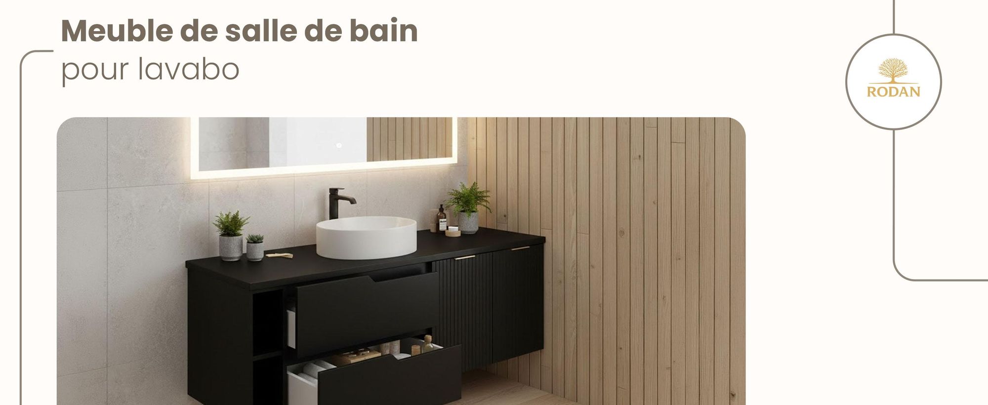 RODAN, meuble de salle de bain, armoire moderne, meuble sous vasque, meuble sous lavabo