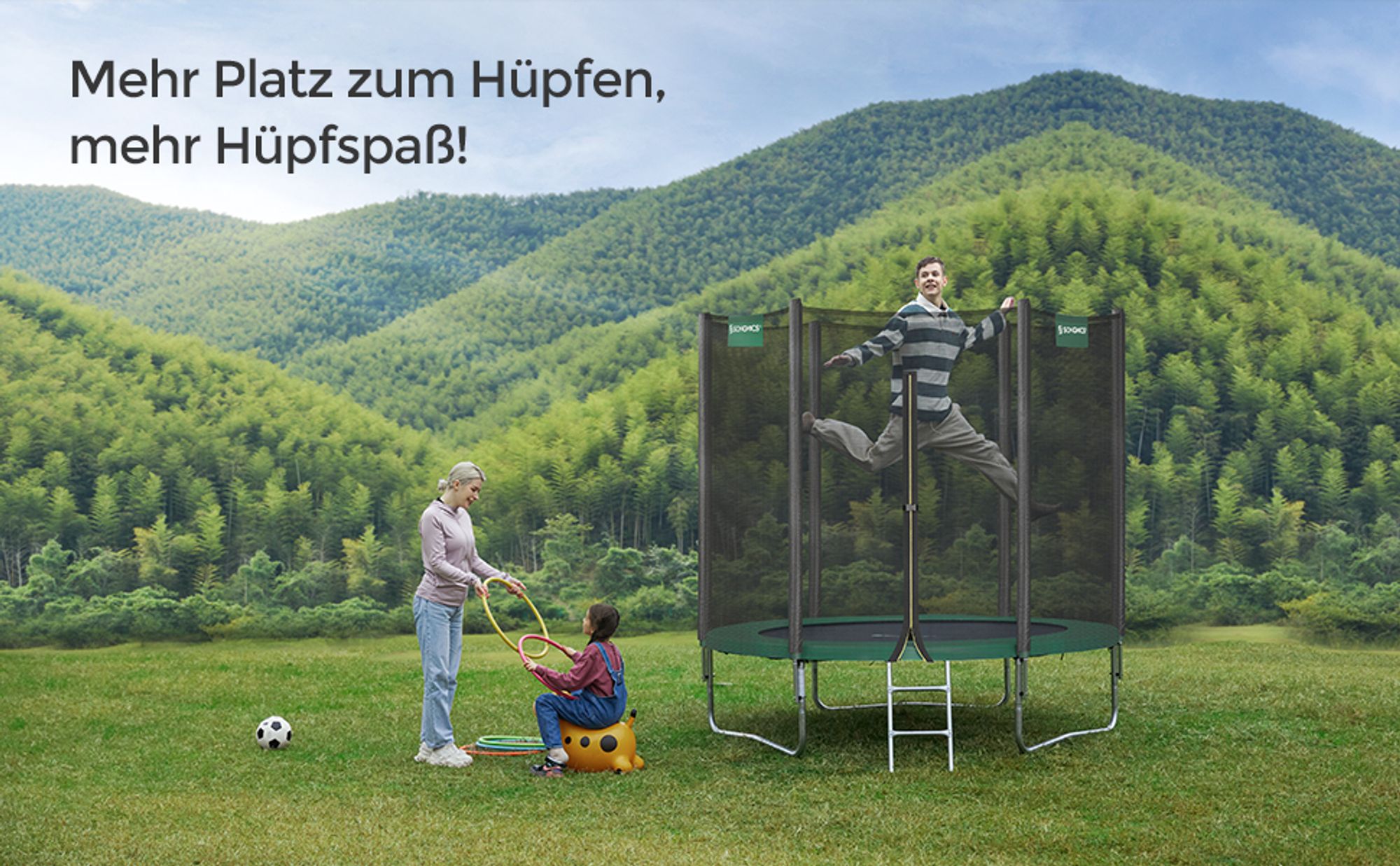 Mehr Platz zum Hüpfen mehr Hüpfspaß!