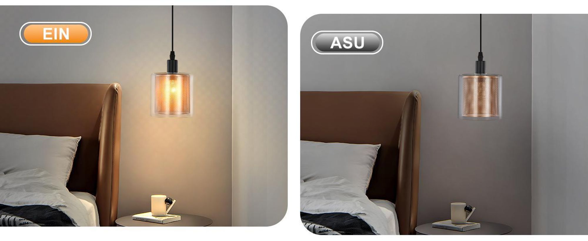 ZMH Hängelampe Vintage Pendelleuchte 1 Flammig Glas Gold Hängeleuchte mit Stecker und Schalter Pendellampe E14 2M Kabel Metall Retro Esstisch Lampe Hängend für Esszimmer Wohnzimmer Küche