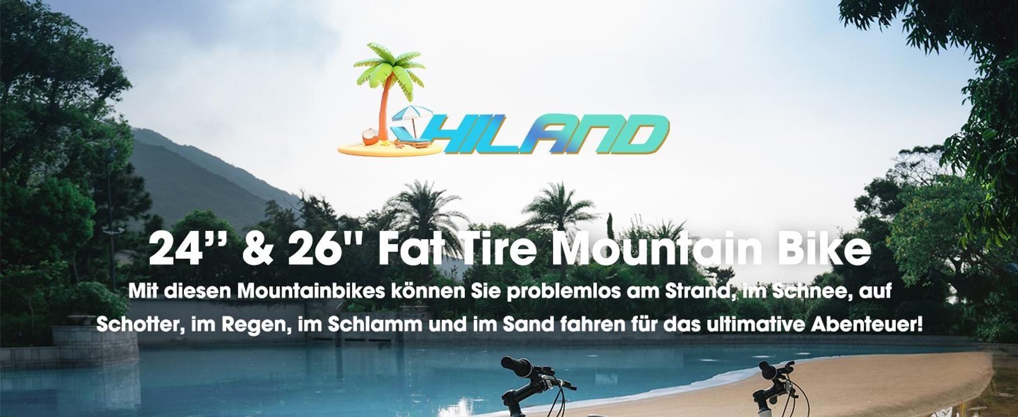 HILAND 20 Zoll Kinderfahrrad mit 4.0 Fat Tire, Shimano 7-Gang, Geeignet für Strand, Schnee, Kinder Mountainbike Jungen Mädchen, Silber