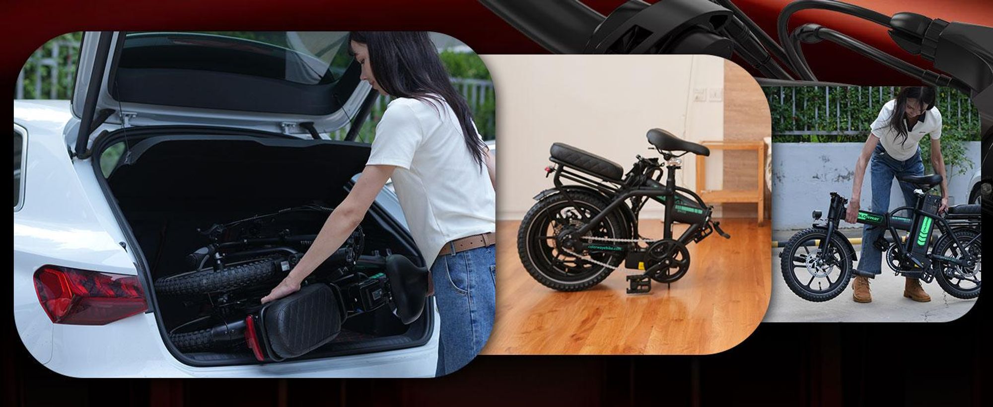 COLORWAY E Bike, 16 Zoll Klapprad E-Fahrrad, 36V 12Ah Lithium-Akku, 250W Motor, Mini-E-Bike mit 35-60km Reichweite für Erwachsene & Jugend