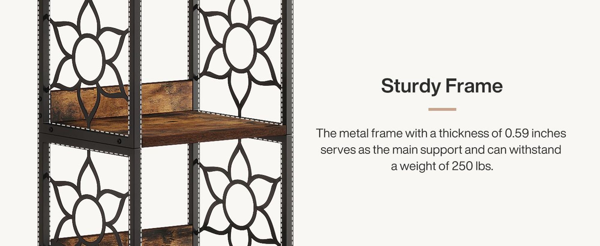 Tribesigns Eckregal, 7-stöckiges hohes Eckregal, 200 cm schmales Eckbücherregal mit Metallrahmen, Ausstellungsregal, Pflanzenständer für Wohnzimmer